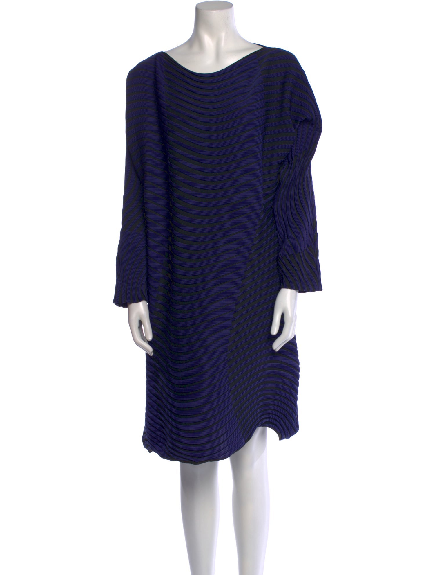 Issey Miyake Striped Mini Dress