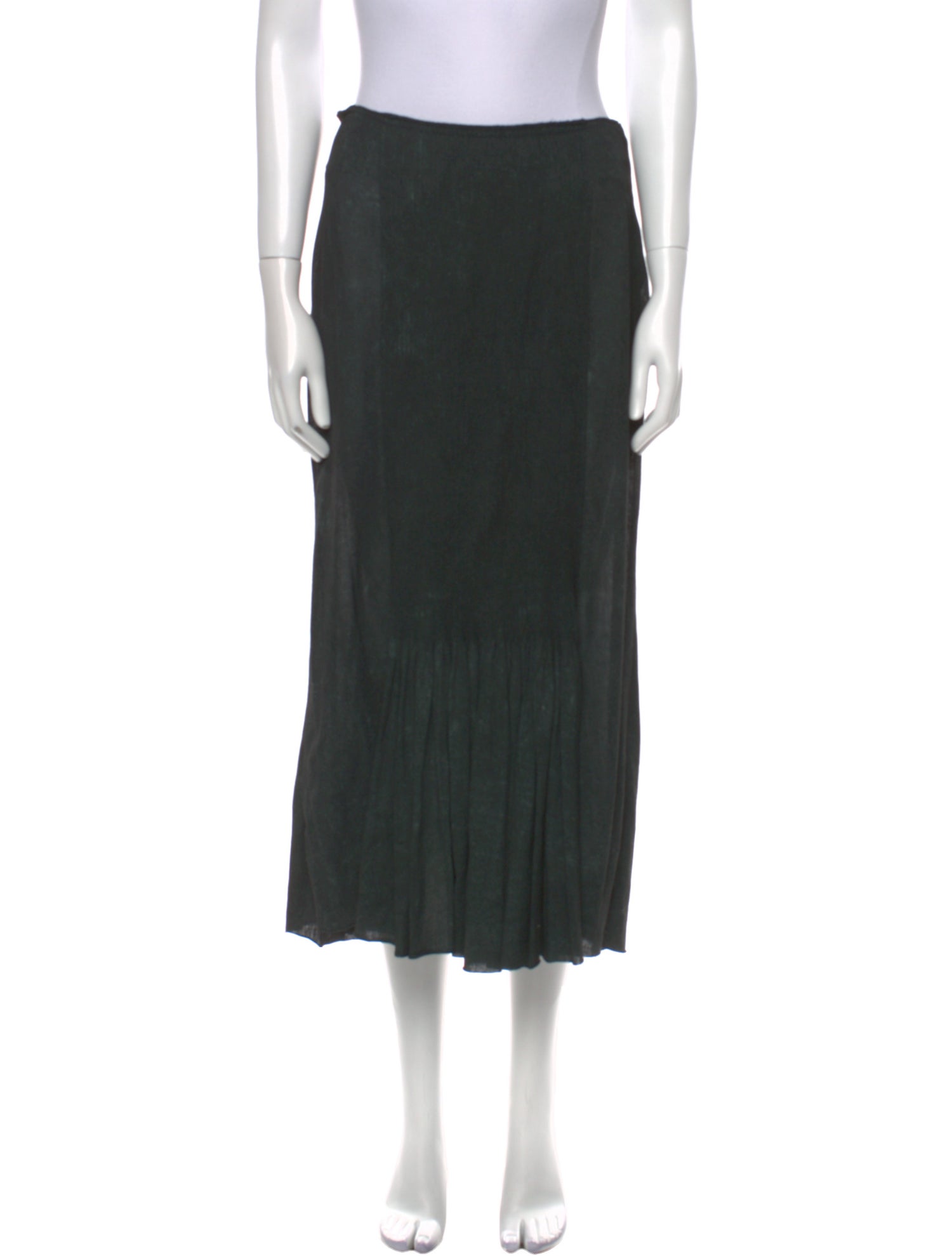 Issey Miyake Pleated Accents Midi Length Skirt