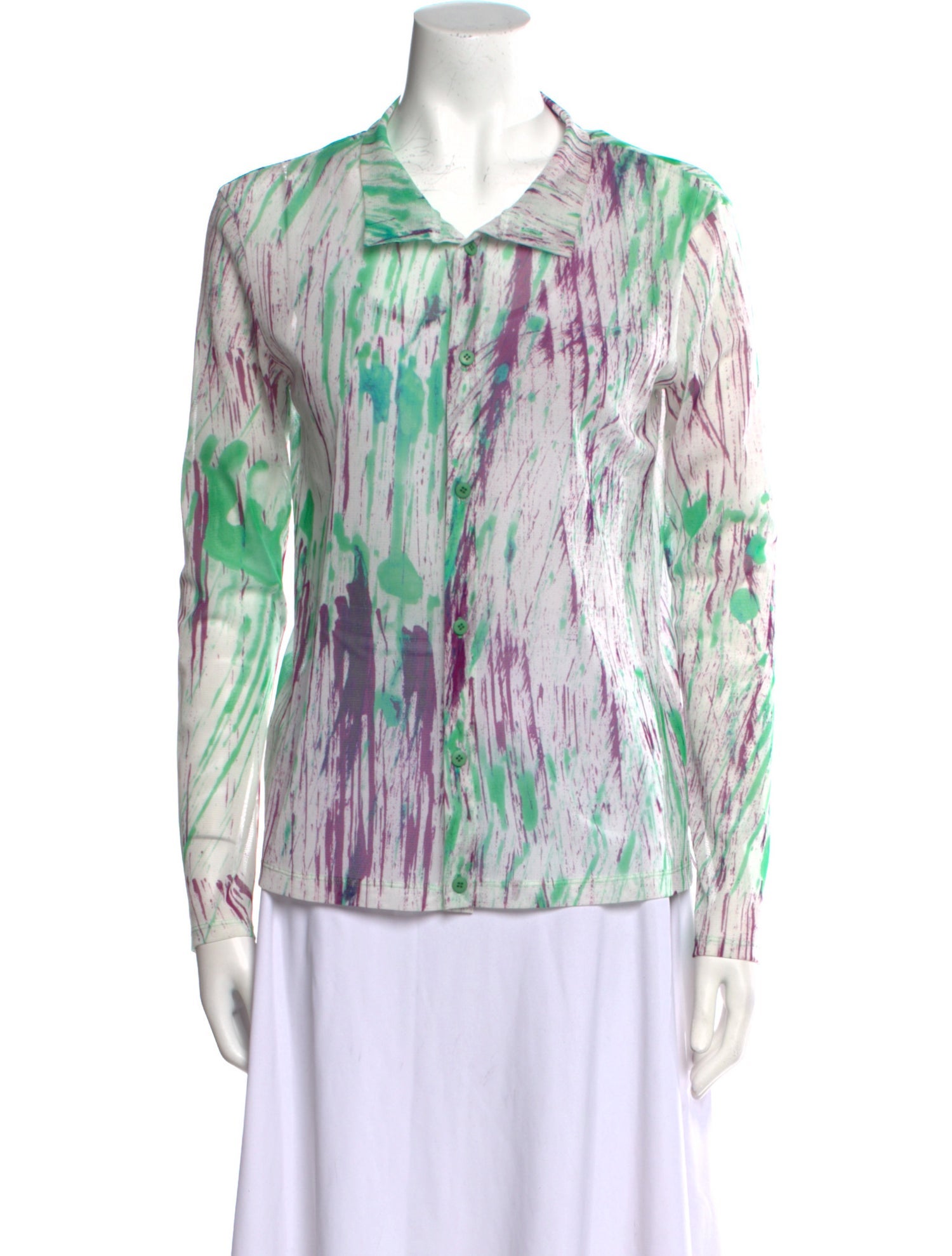 Issey Miyake 2019 Printed Blouse