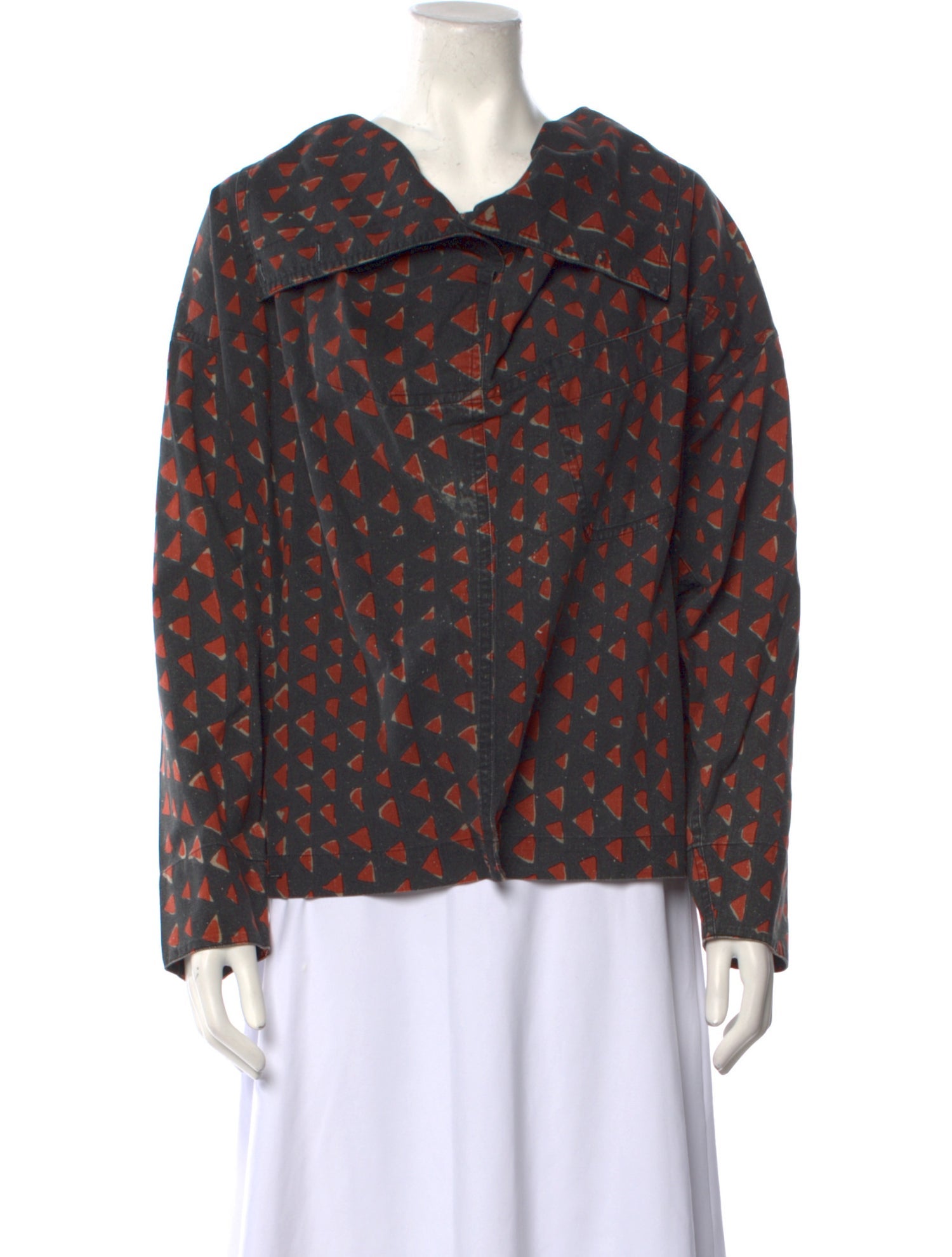 Issey Miyake Printed Cowl Neck Sweatshirt