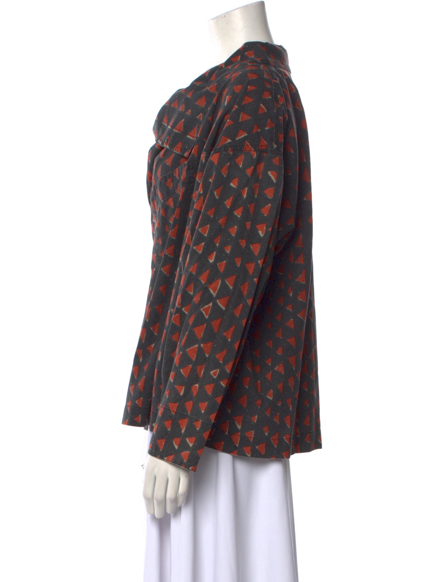 Issey Miyake Printed Cowl Neck Sweatshirt