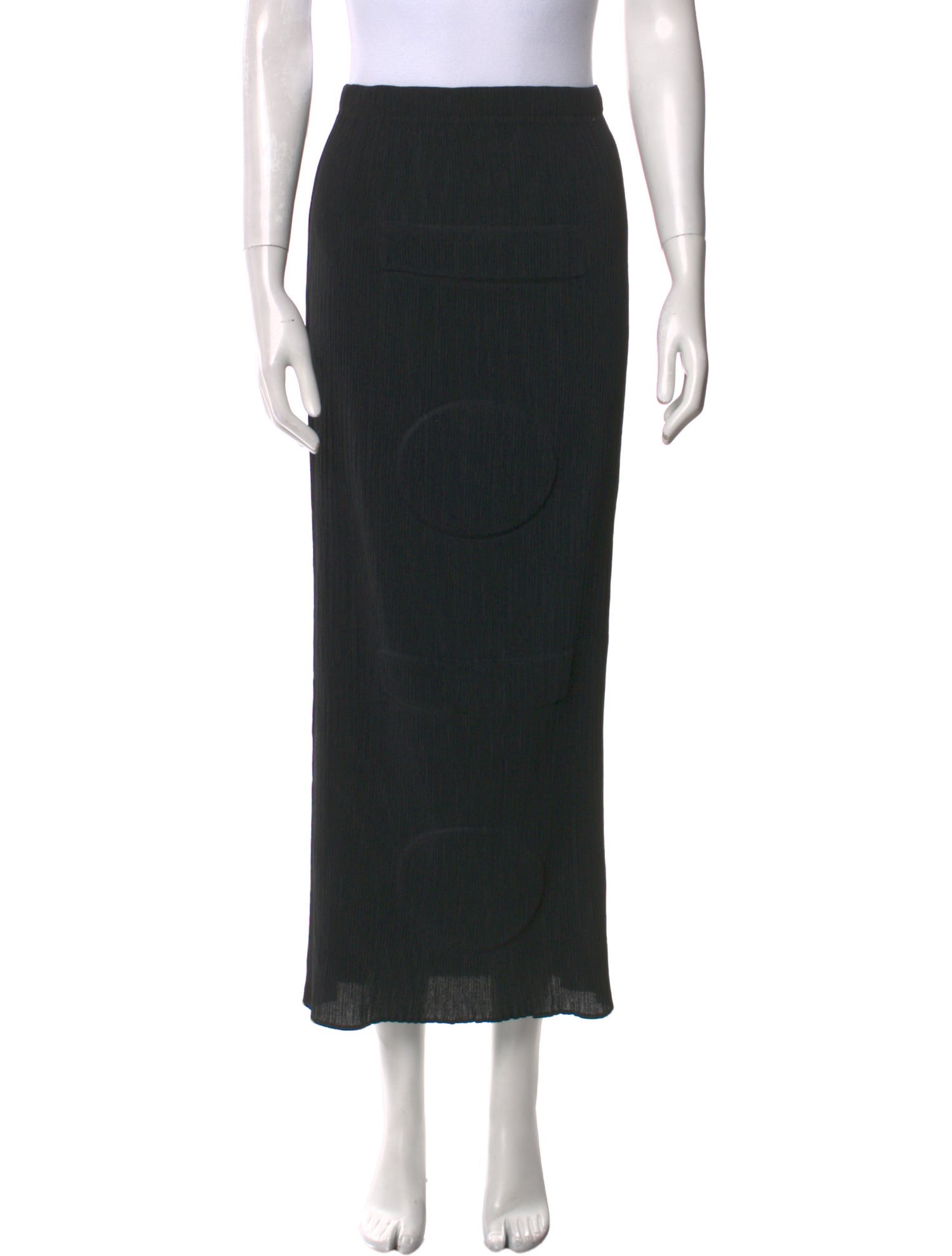 Issey Miyake Pleated Accents Midi Length Skirt