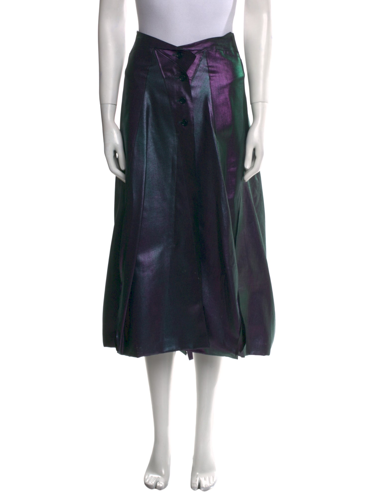 Issey Miyake Printed Midi Length Skirt