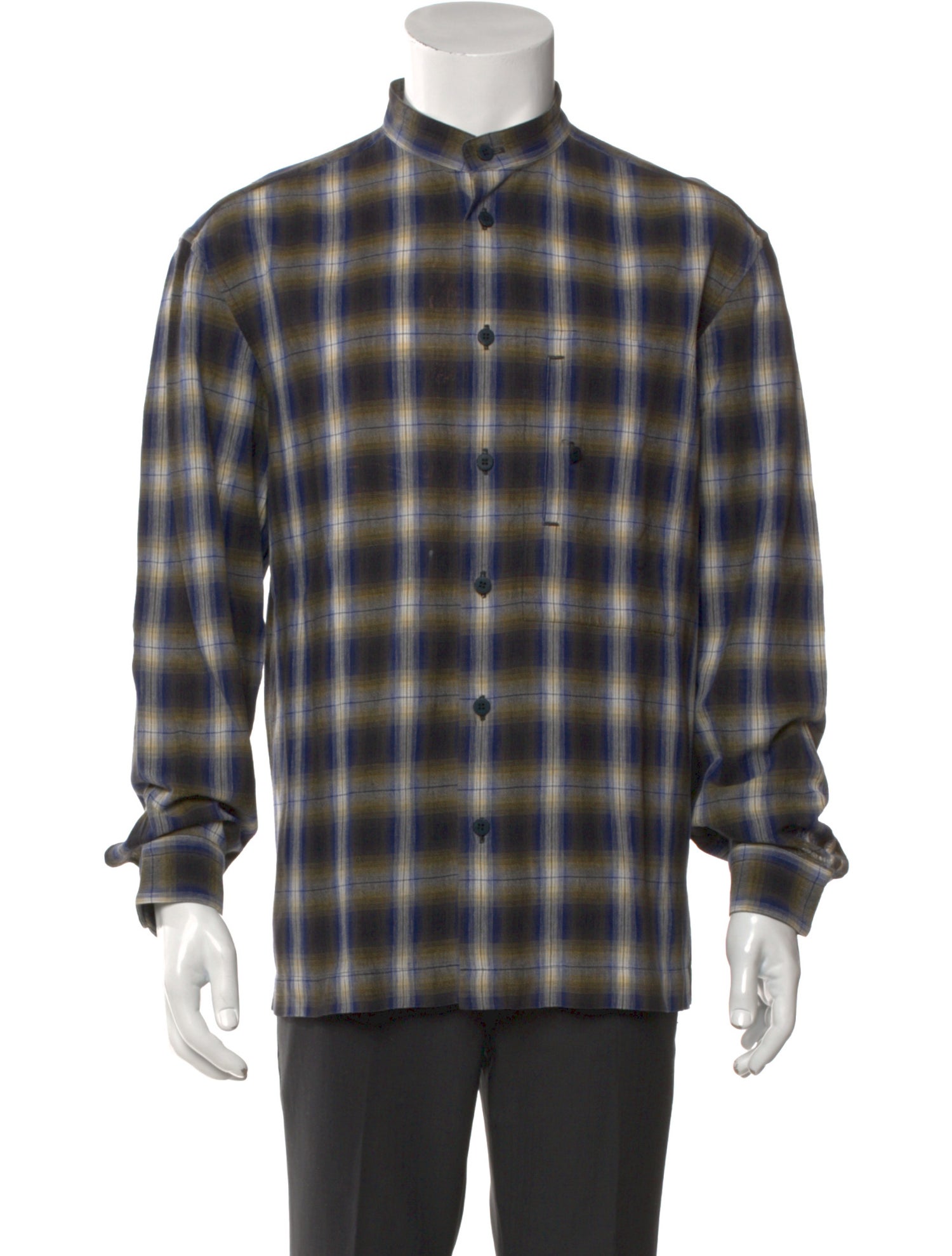 Issey Miyake 2015 Plaid Print Shirt