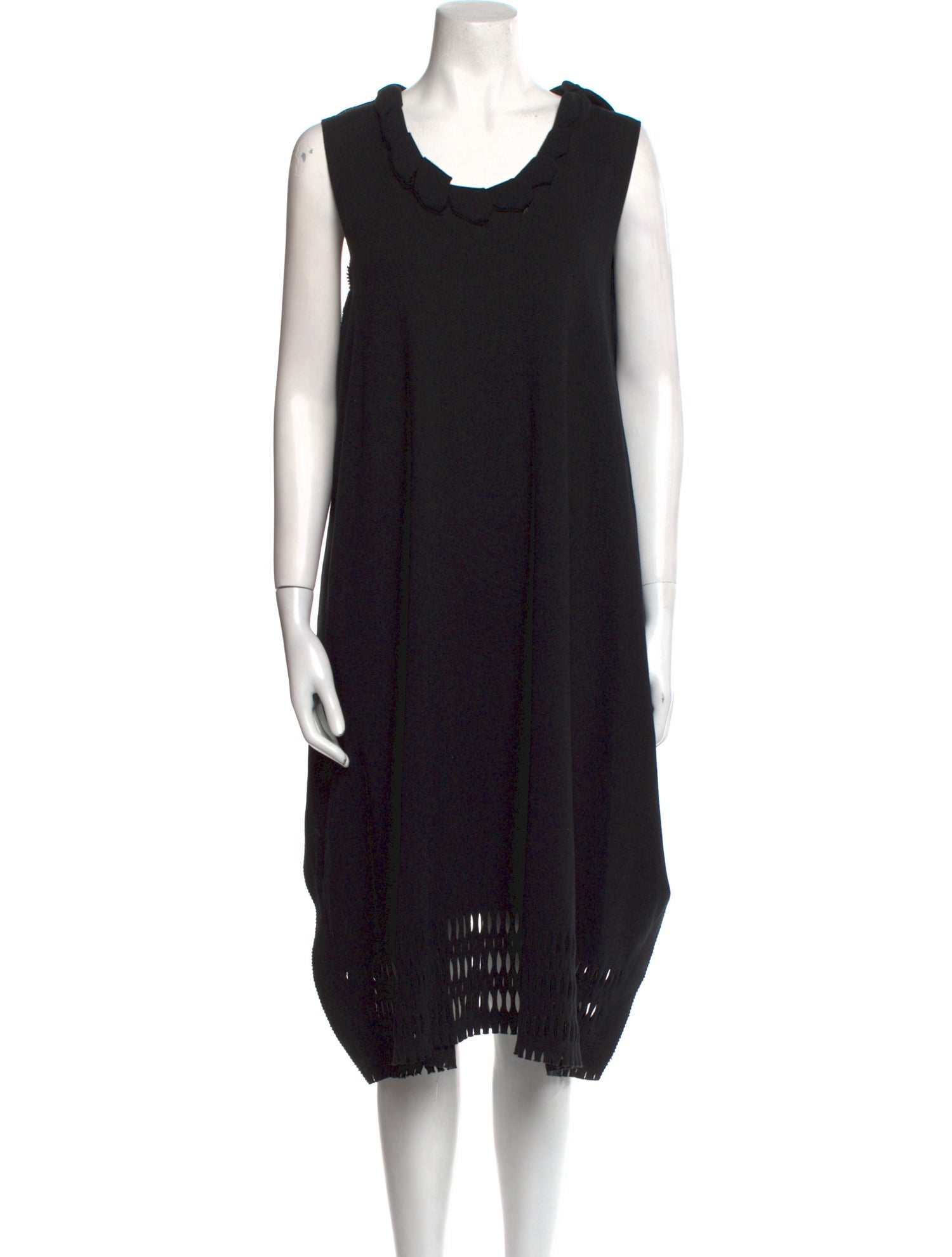 Issey Miyake Scoop Neck Midi Length Dress