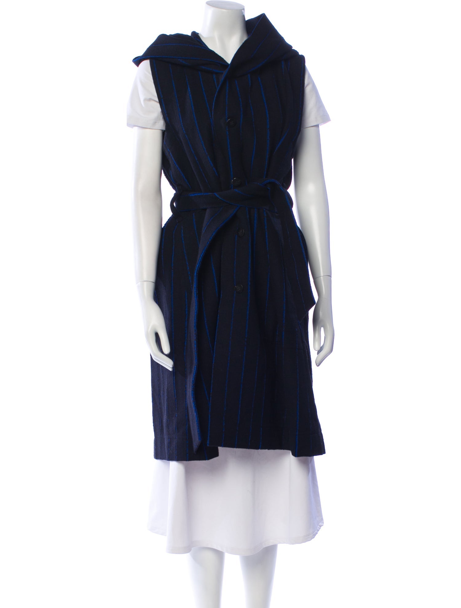 Issey Miyake Wool Striped Vest