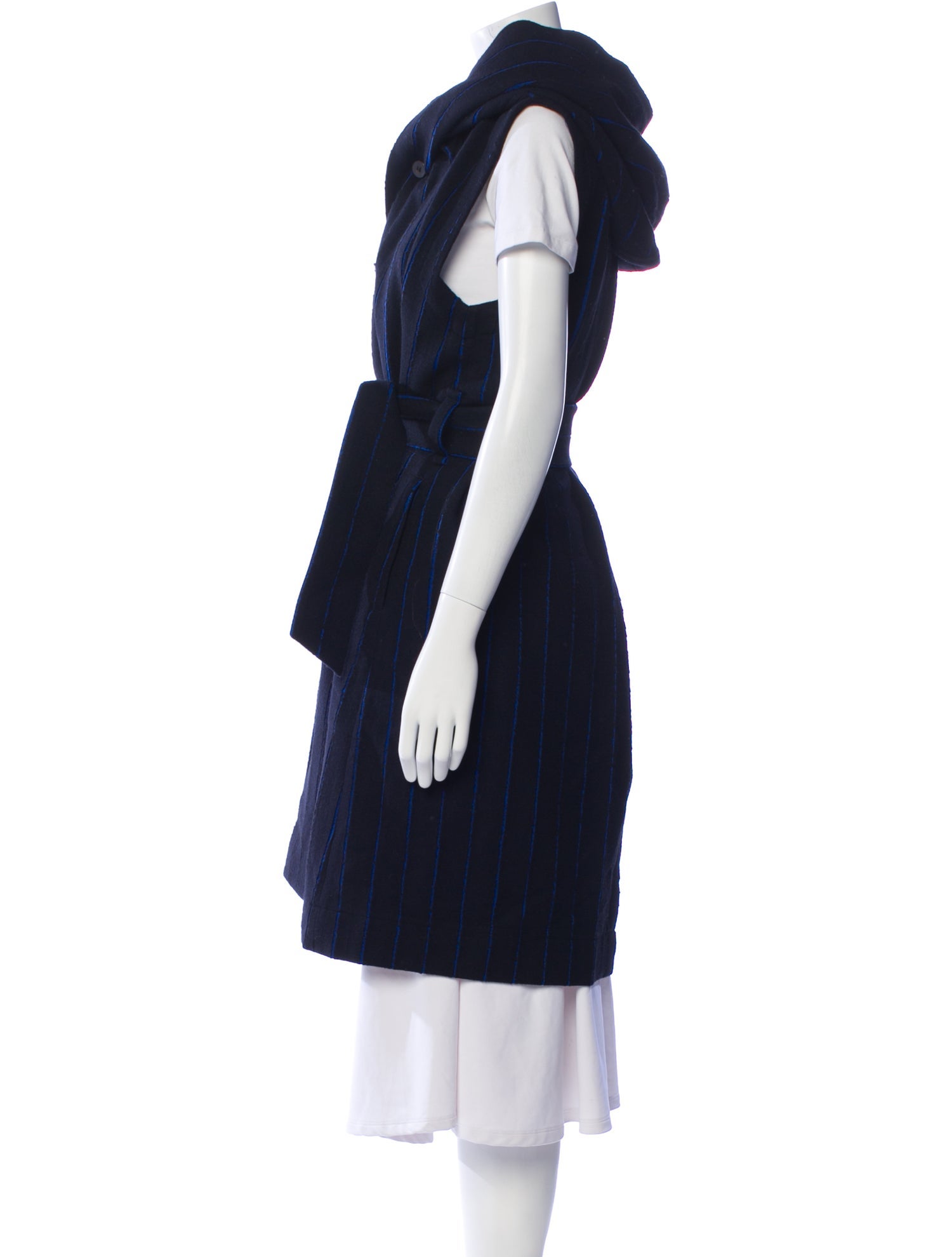 Issey Miyake Wool Striped Vest