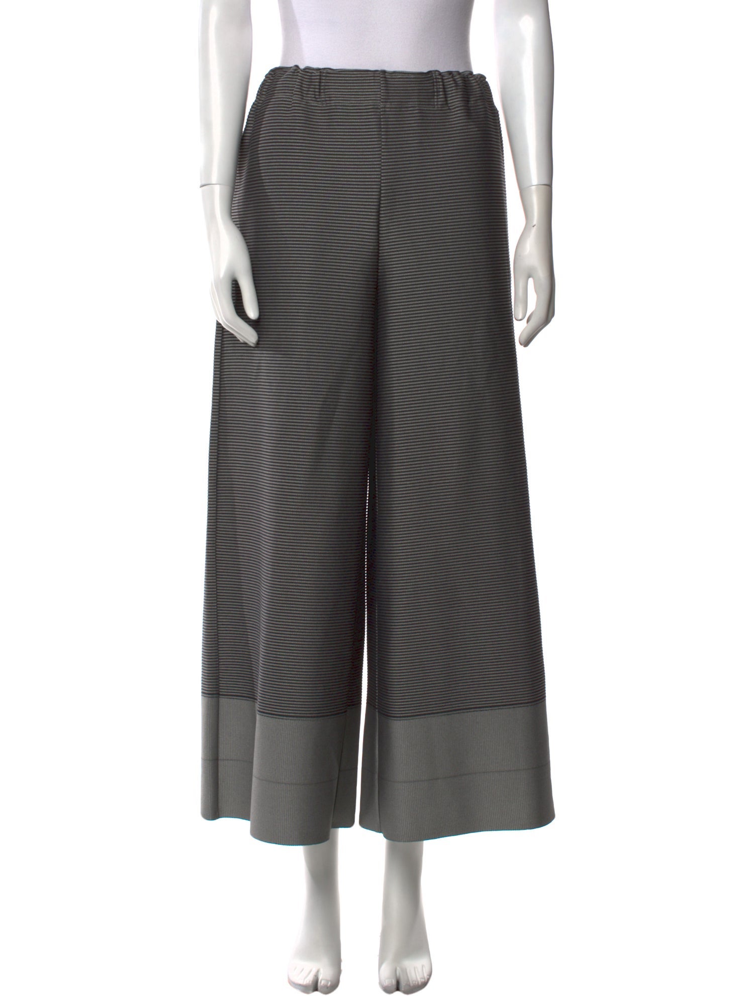 Issey Miyake Striped Wide Leg Pants