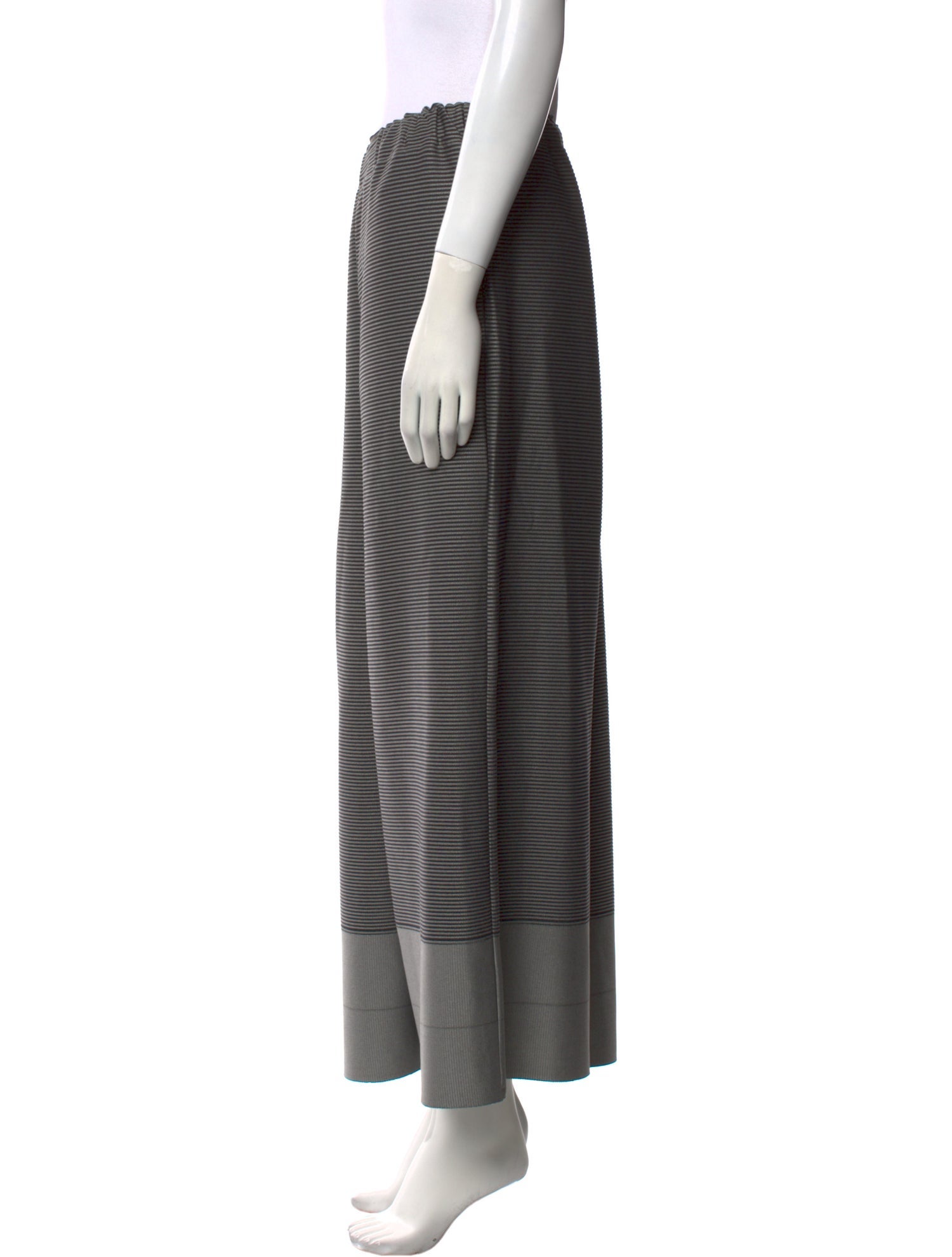 Issey Miyake Striped Wide Leg Pants