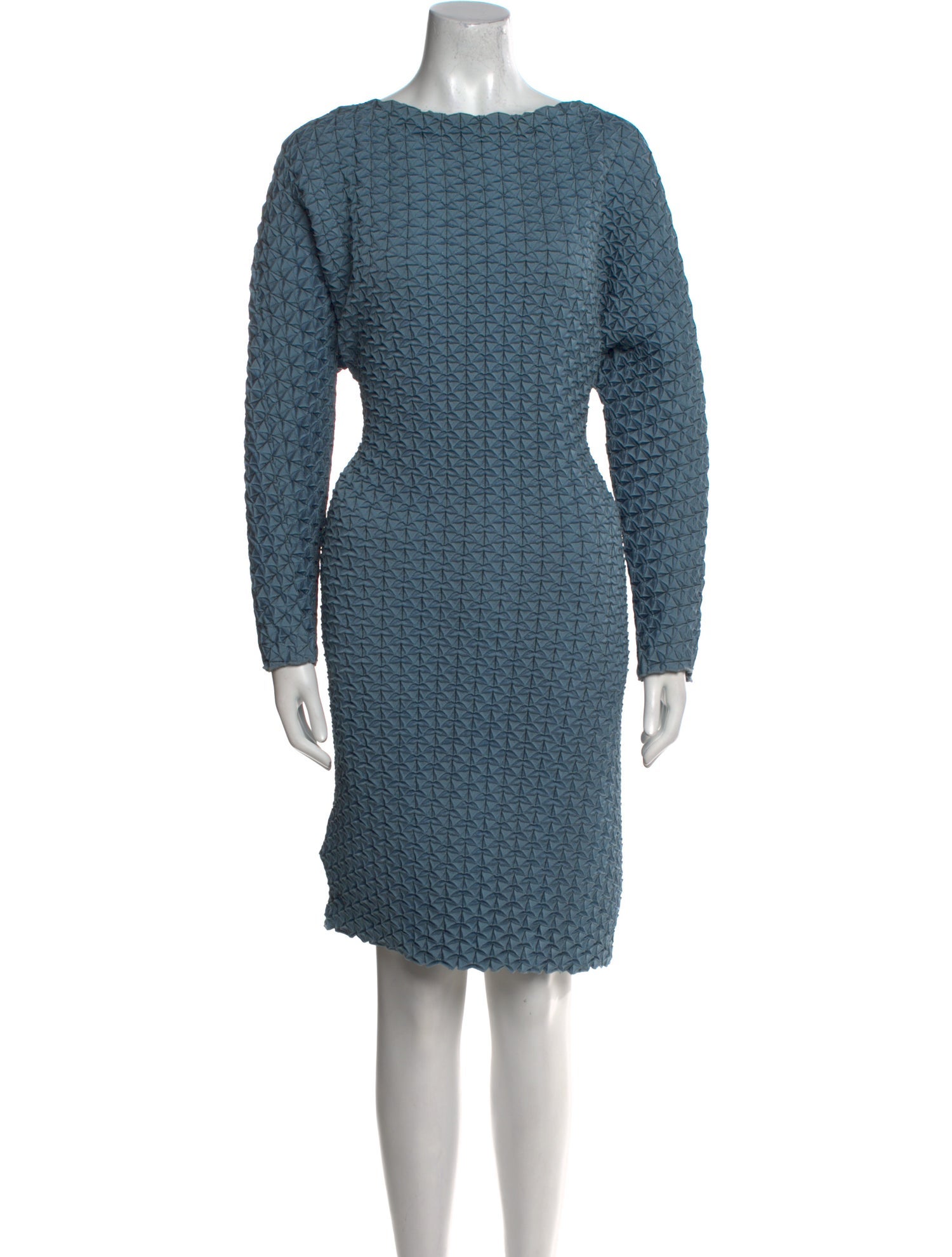 Issey Miyake Bateau Neckline Mini Dress