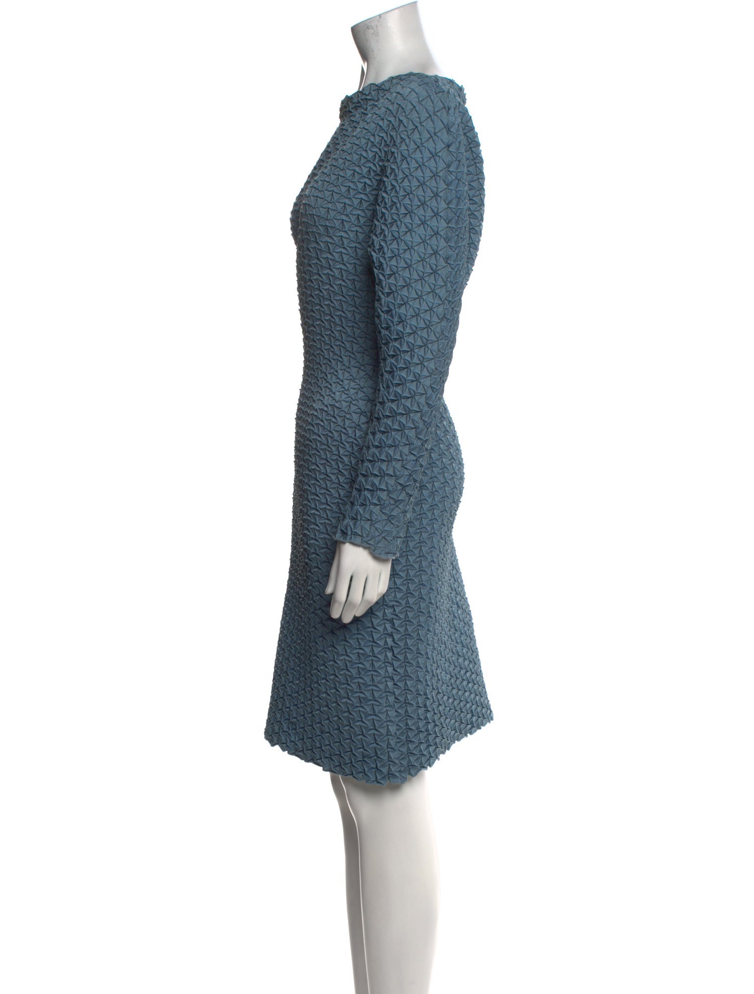 Issey Miyake Bateau Neckline Mini Dress