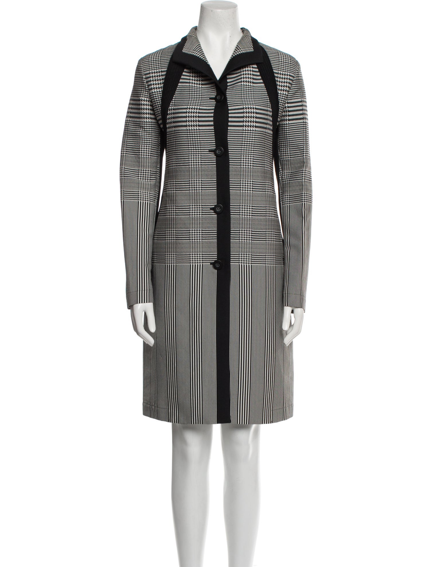 Issey Miyake Houndstooth Print Coat