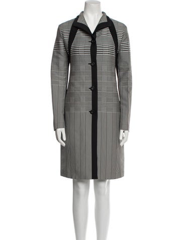 Issey Miyake Coats Houndstooth Print Coat L