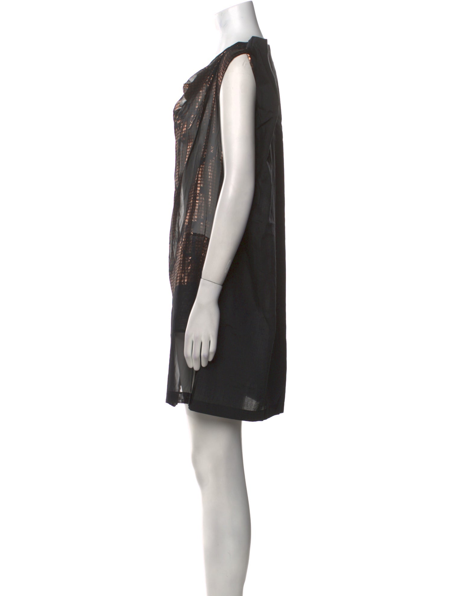 Issey Miyake Plaid Print Mini Dress