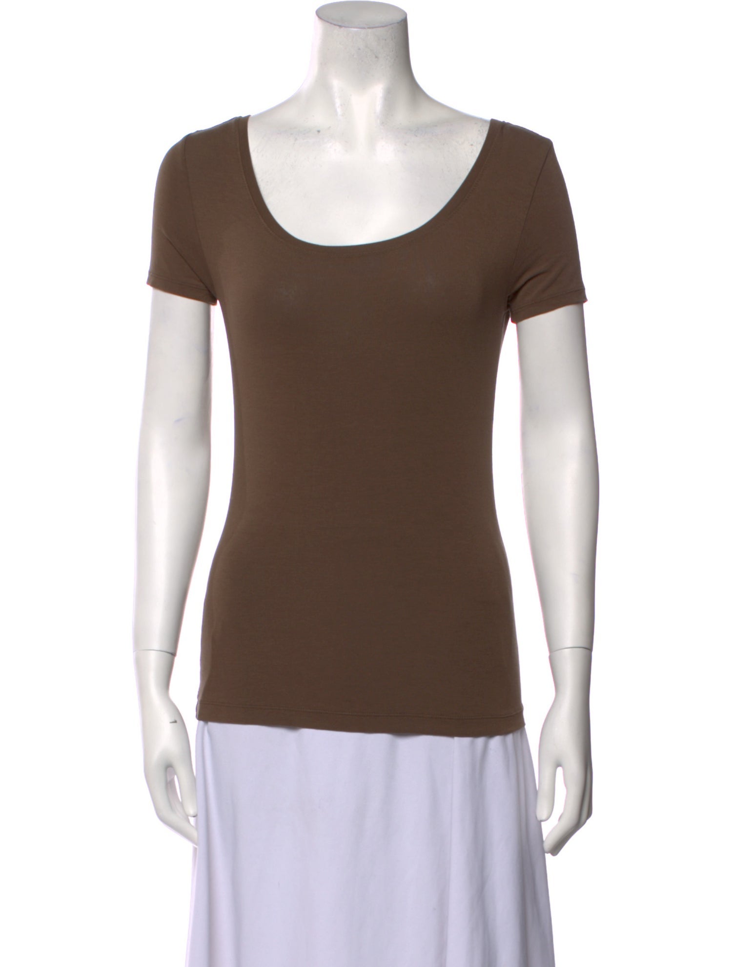 Issey Miyake Scoop Neck Short Sleeve T-Shirt