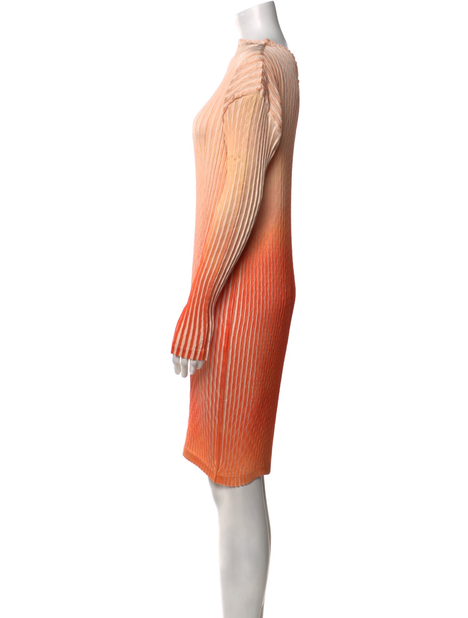 Issey Miyake Striped Knee-Length Dress w/ Tags