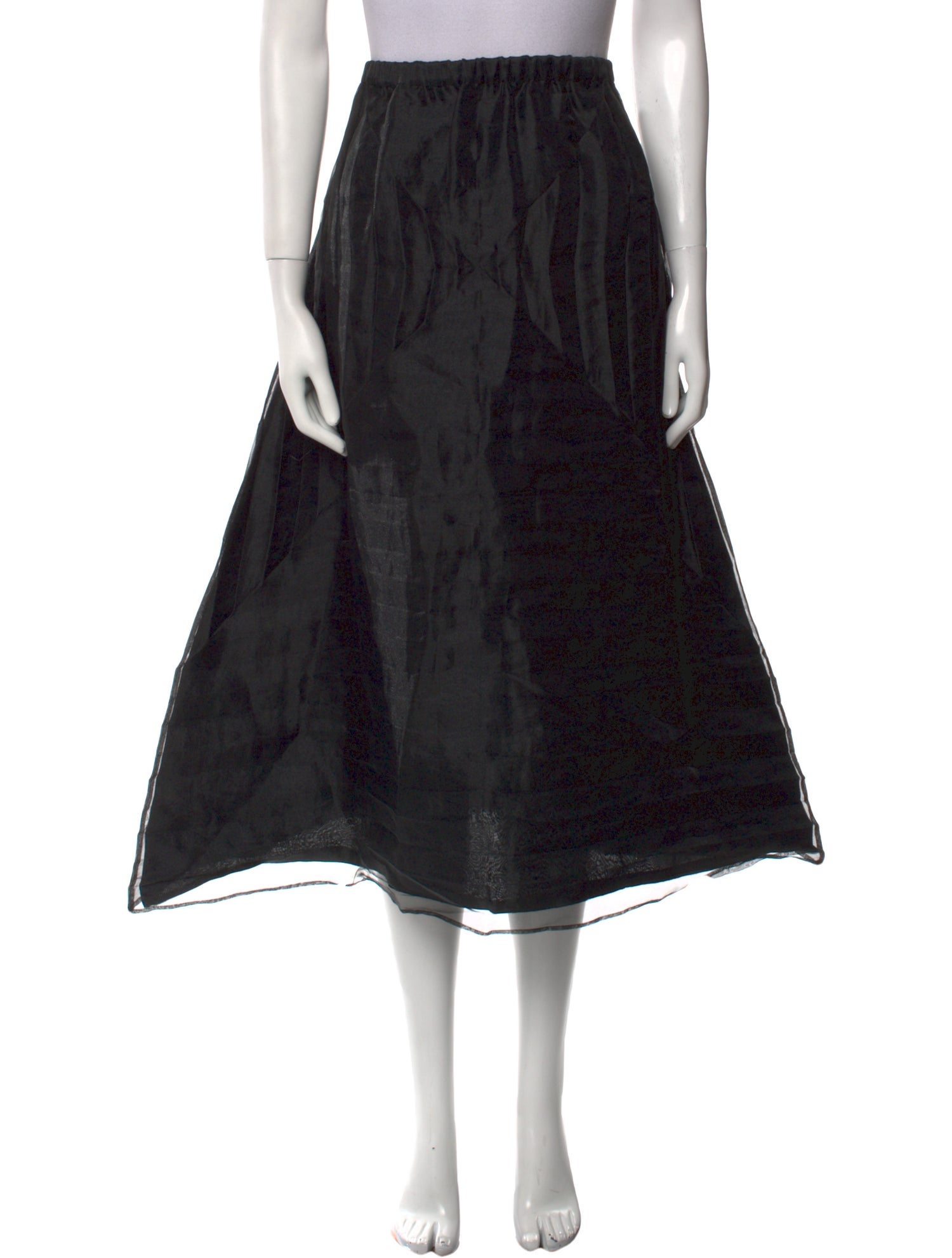 Issey Miyake Pleated Accents Midi Length Skirt