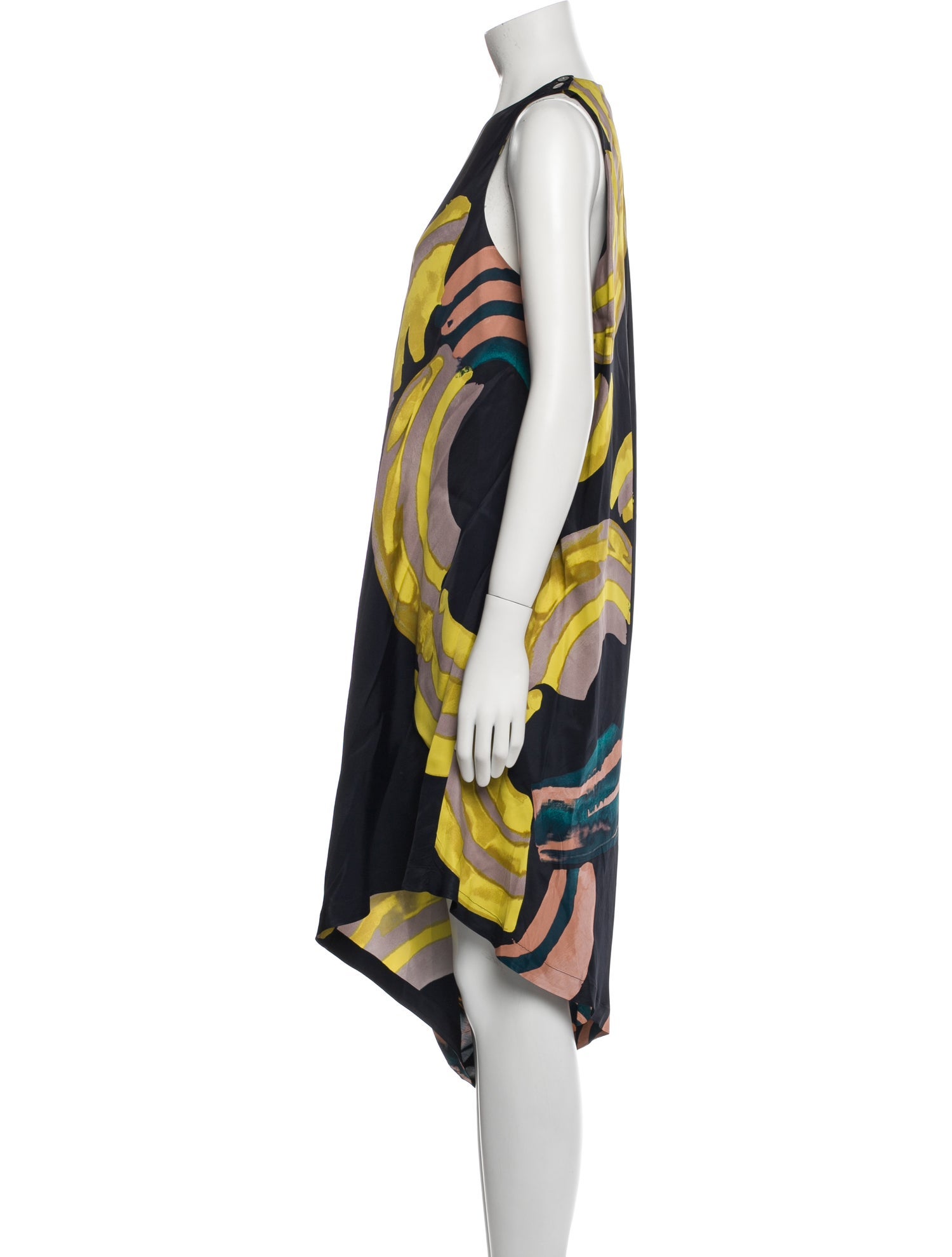 Issey Miyake Printed Midi Length Dress