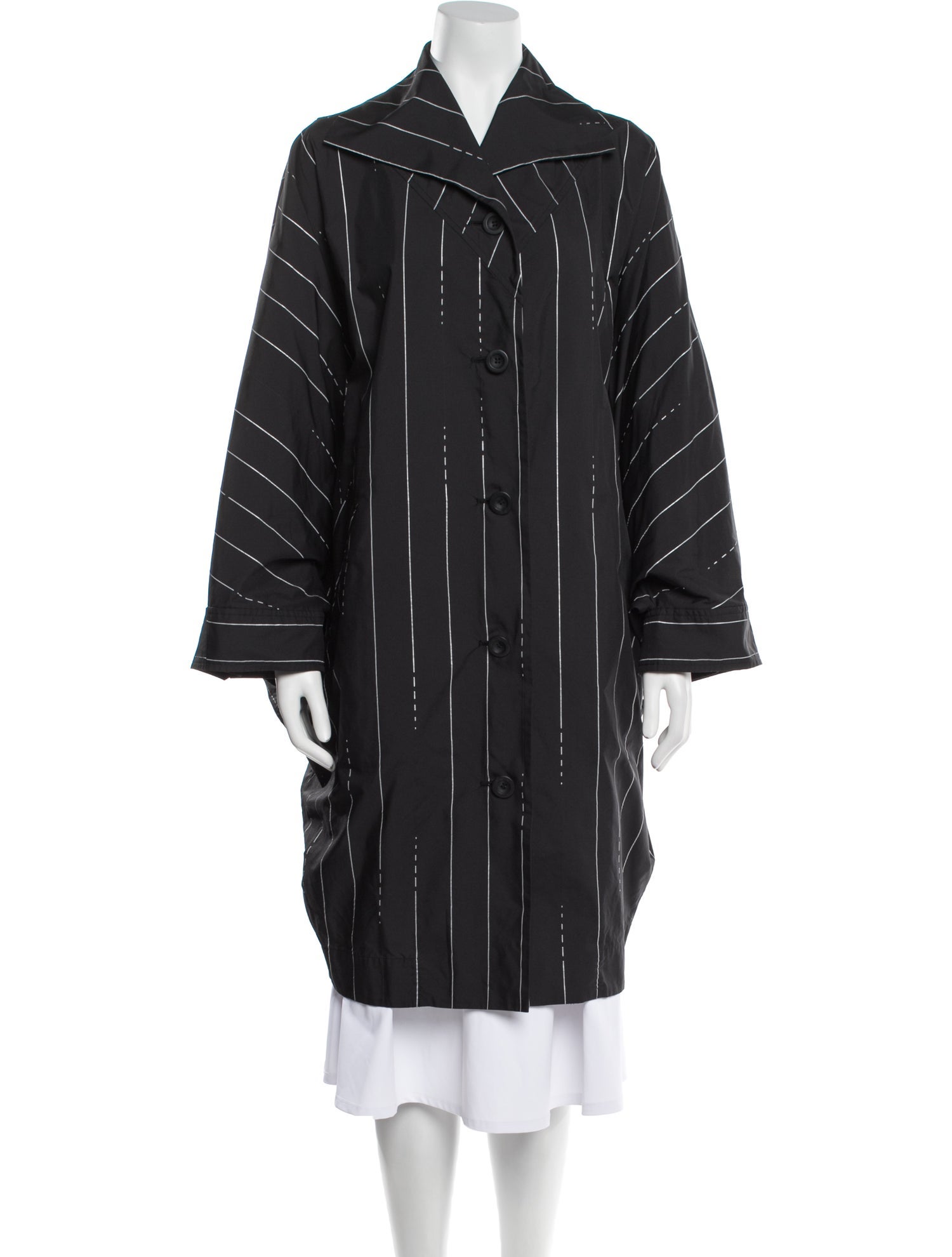 Issey Miyake 2011 Striped Trench Coat