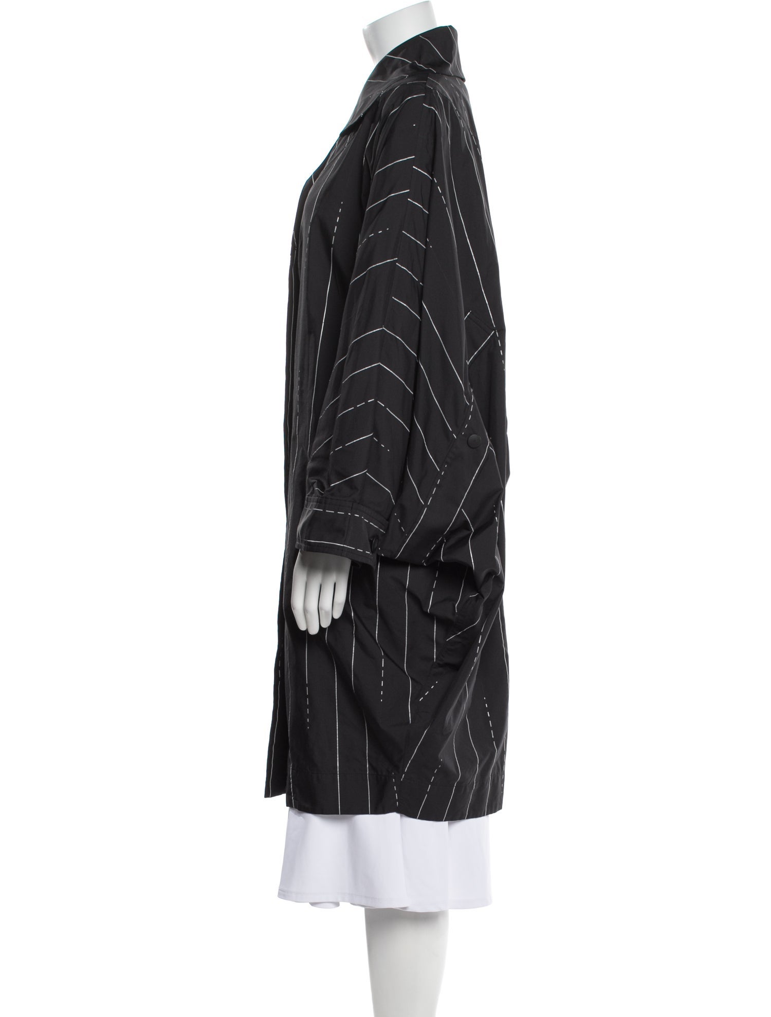Issey Miyake 2011 Striped Trench Coat