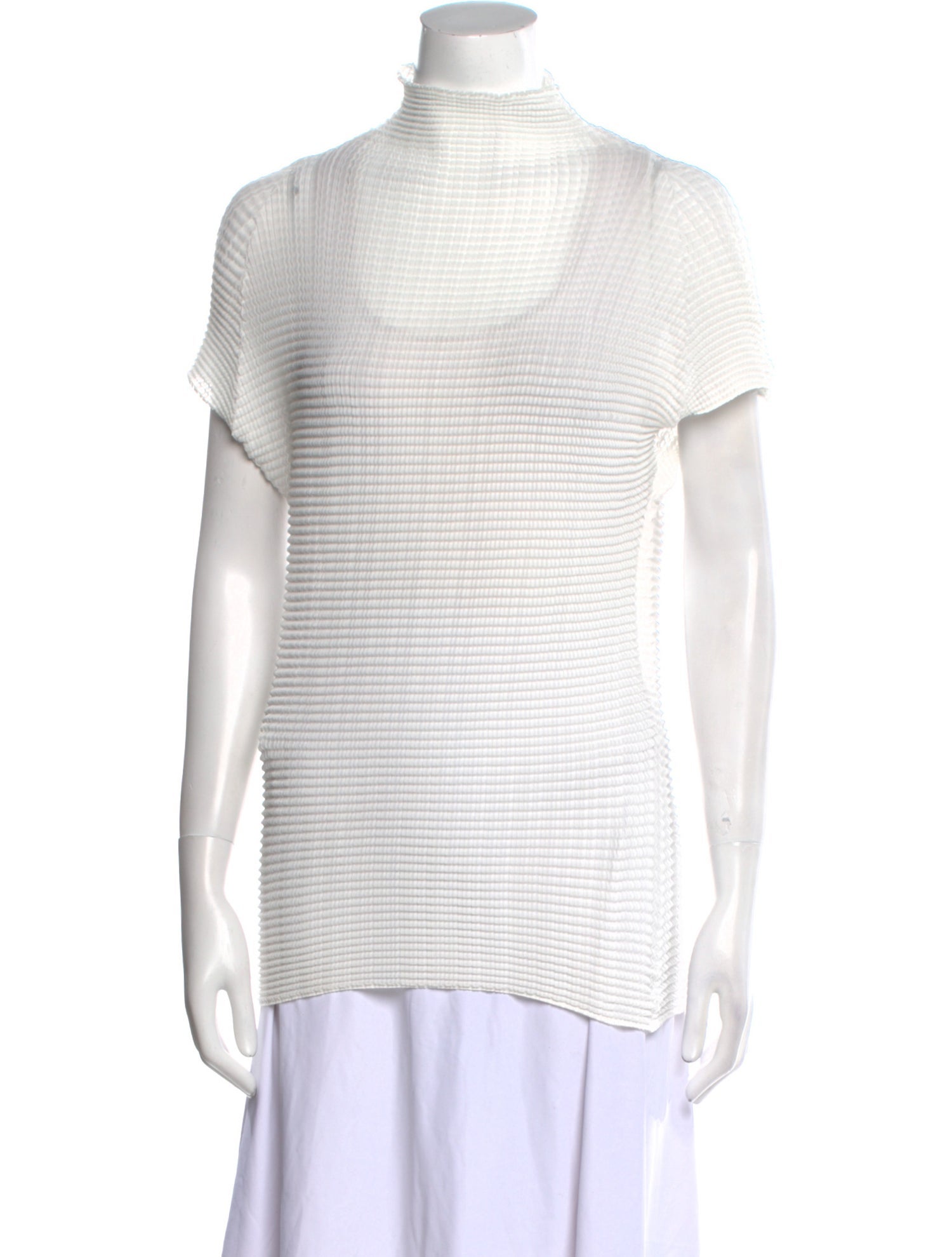 Issey Miyake Turtleneck Short Sleeve Top w/ Tags