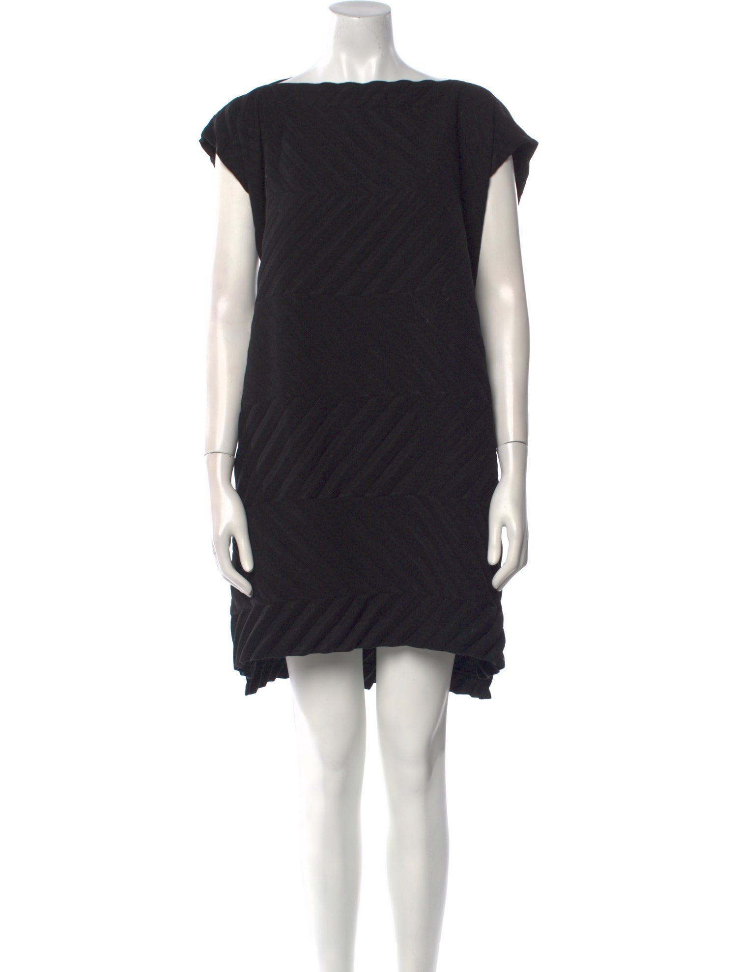 Issey Miyake Bateau Neckline Mini Dress