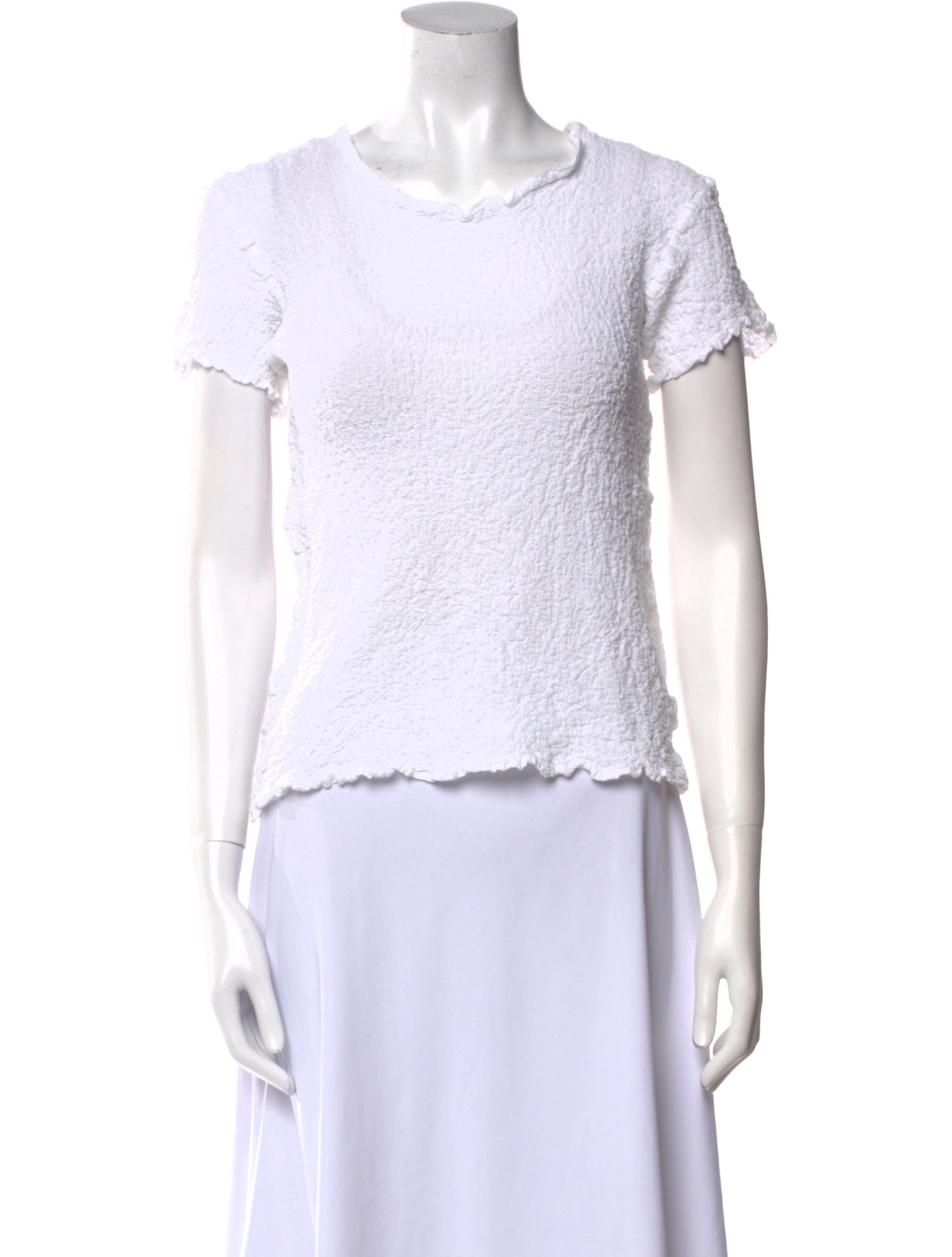 Issey Miyake Crew Neck Short Sleeve T-Shirt