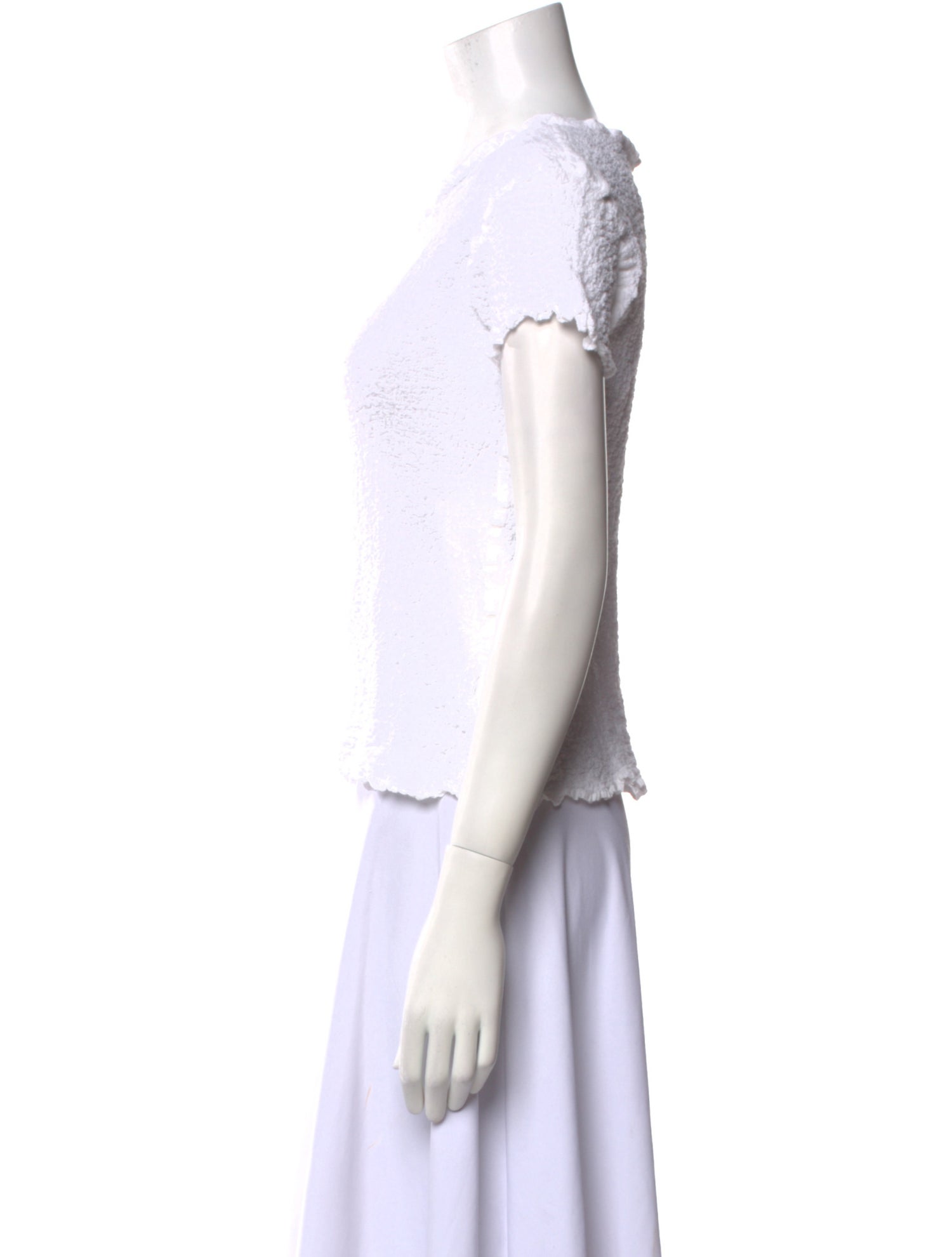 Issey Miyake Crew Neck Short Sleeve T-Shirt