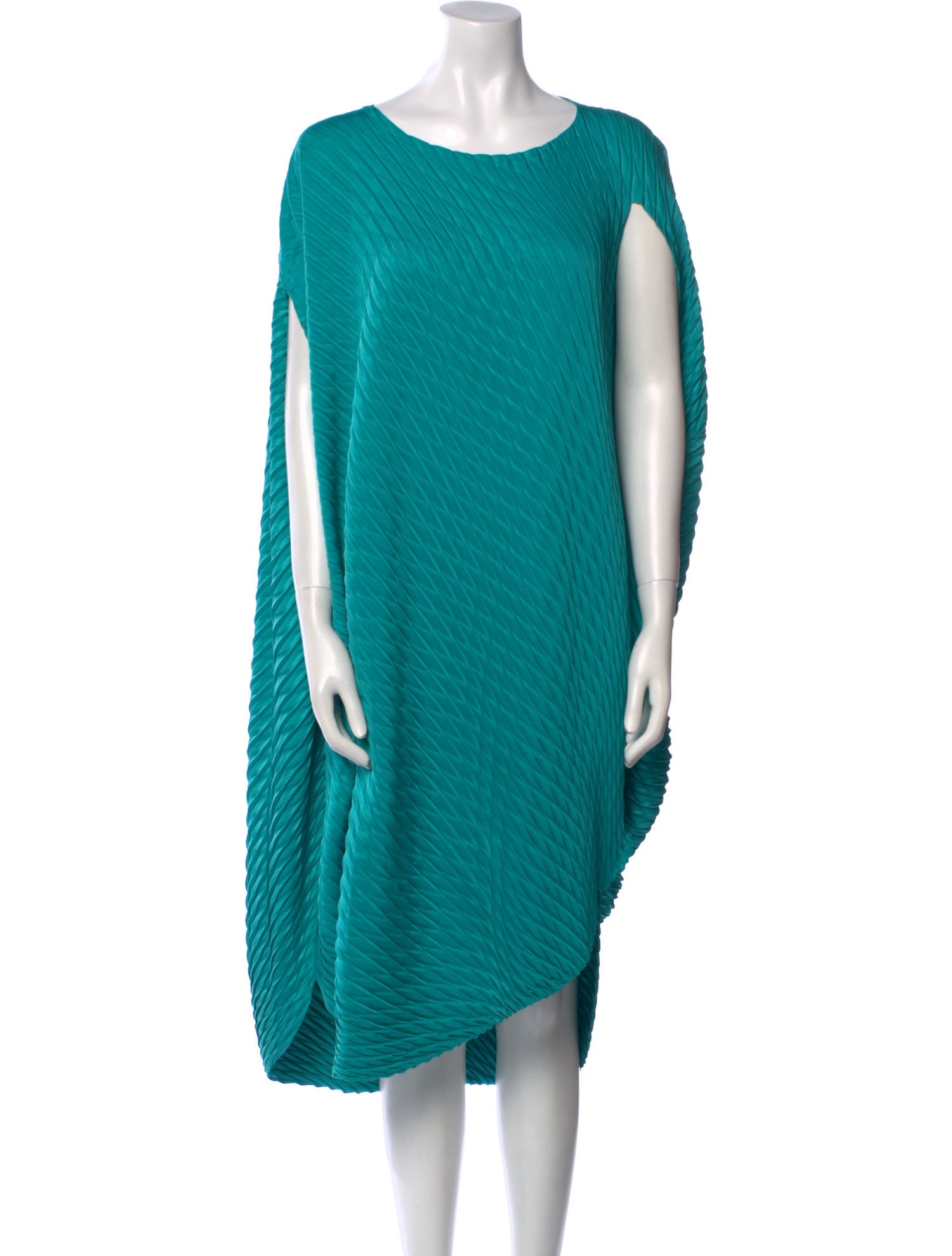 Issey Miyake Bateau Neckline Midi Length Dress