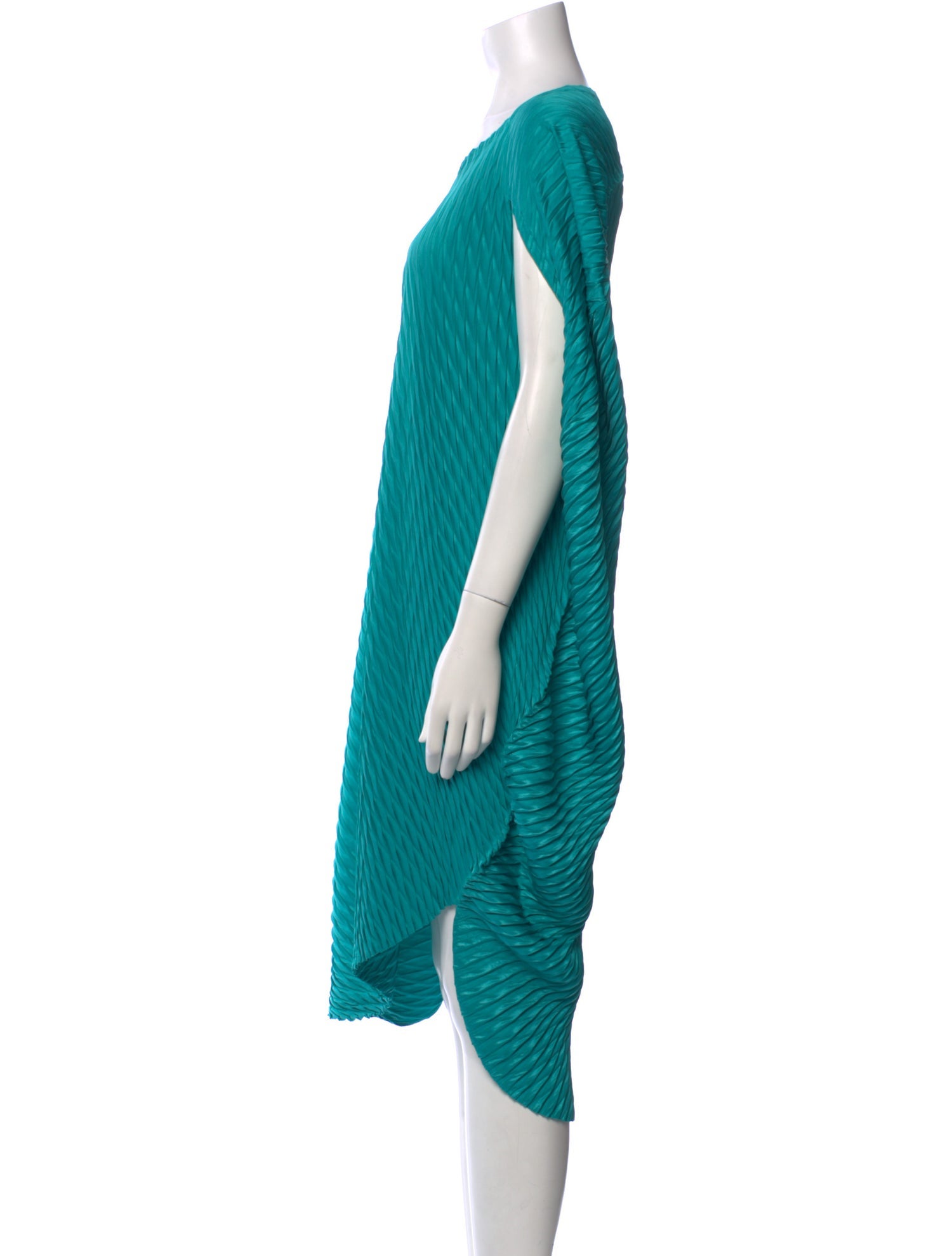 Issey Miyake Bateau Neckline Midi Length Dress