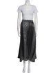 Issey Miyake Striped Ruffle Embellishment Skirt Set