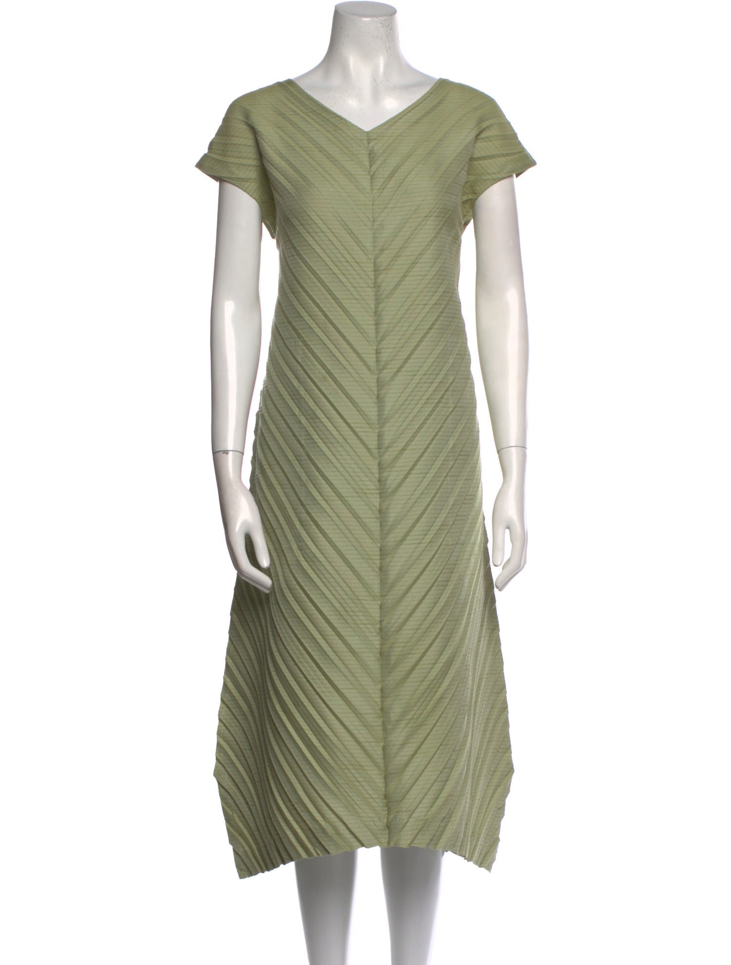 Issey Miyake V-Neck Midi Length Dress