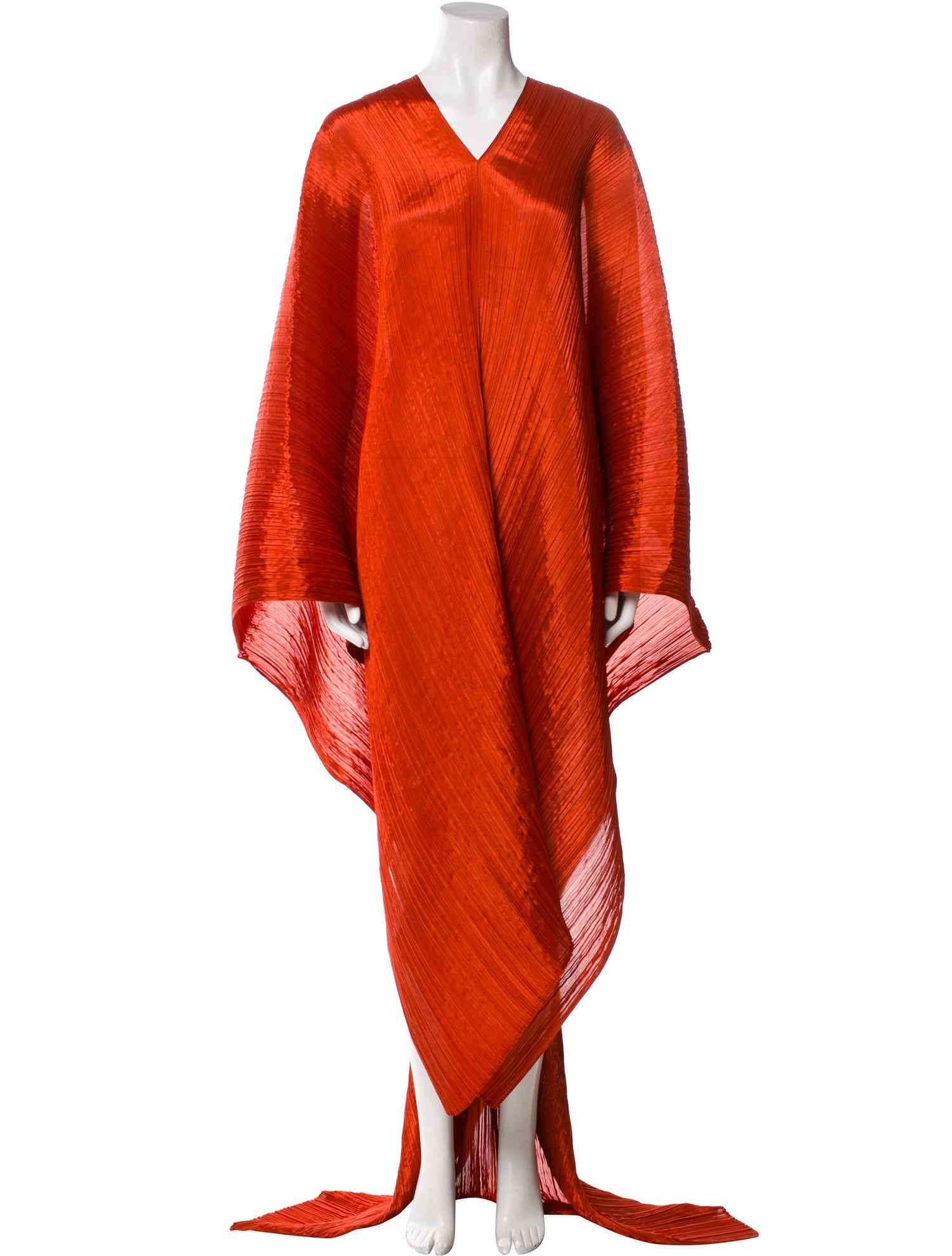 Issey Miyake V-Neck Long Dress