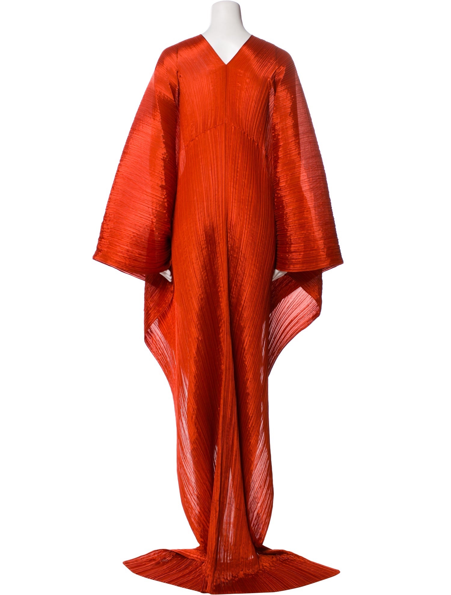 Issey Miyake V-Neck Long Dress