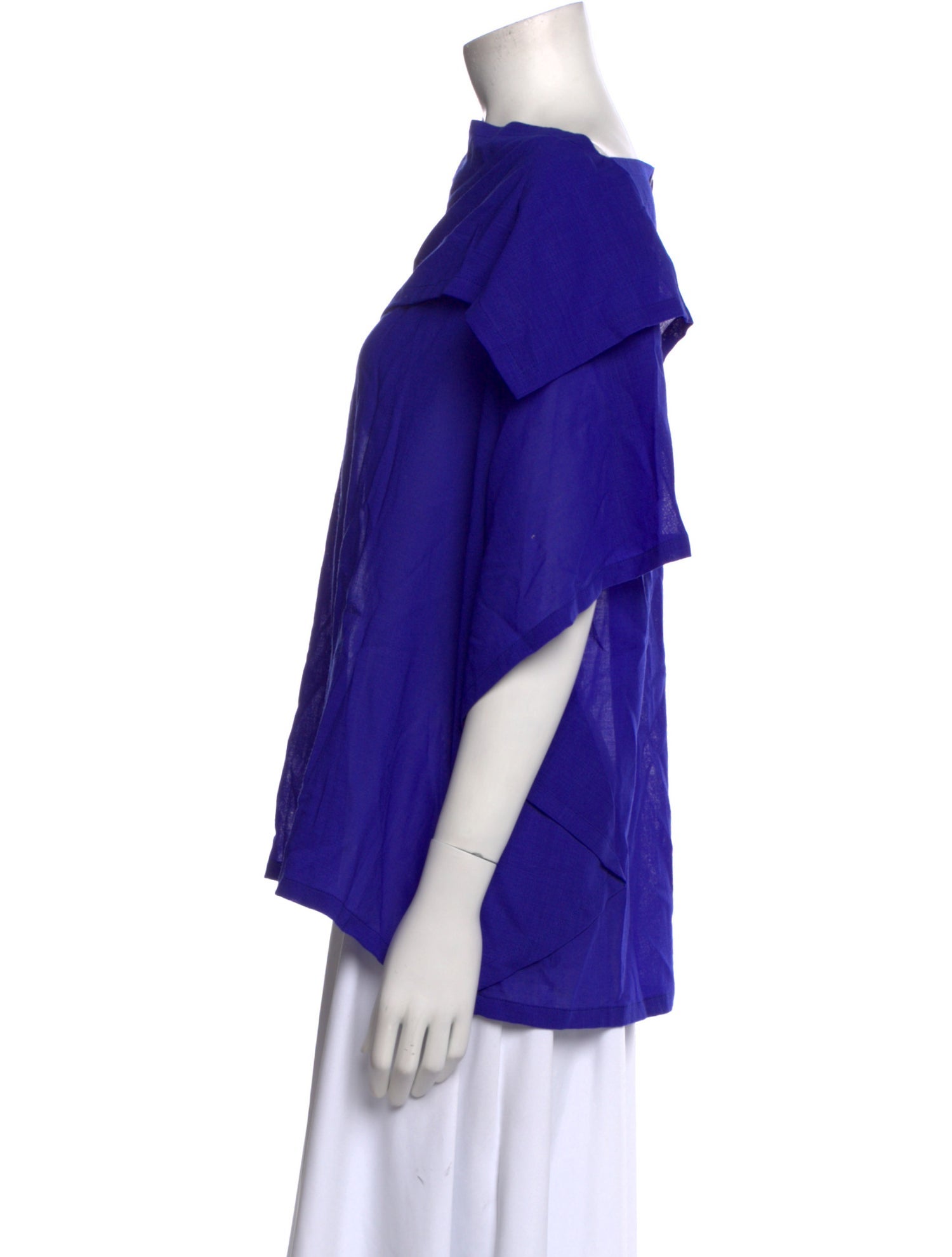 Issey Miyake Wool Bateau Neckline Blouse w/ Tags