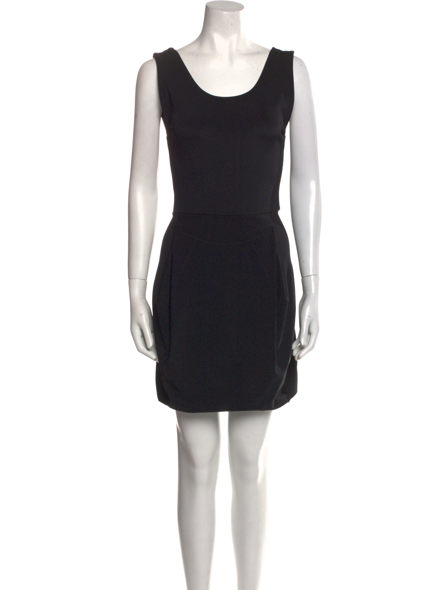 Issey Miyake Scoop Neck Mini Dress
