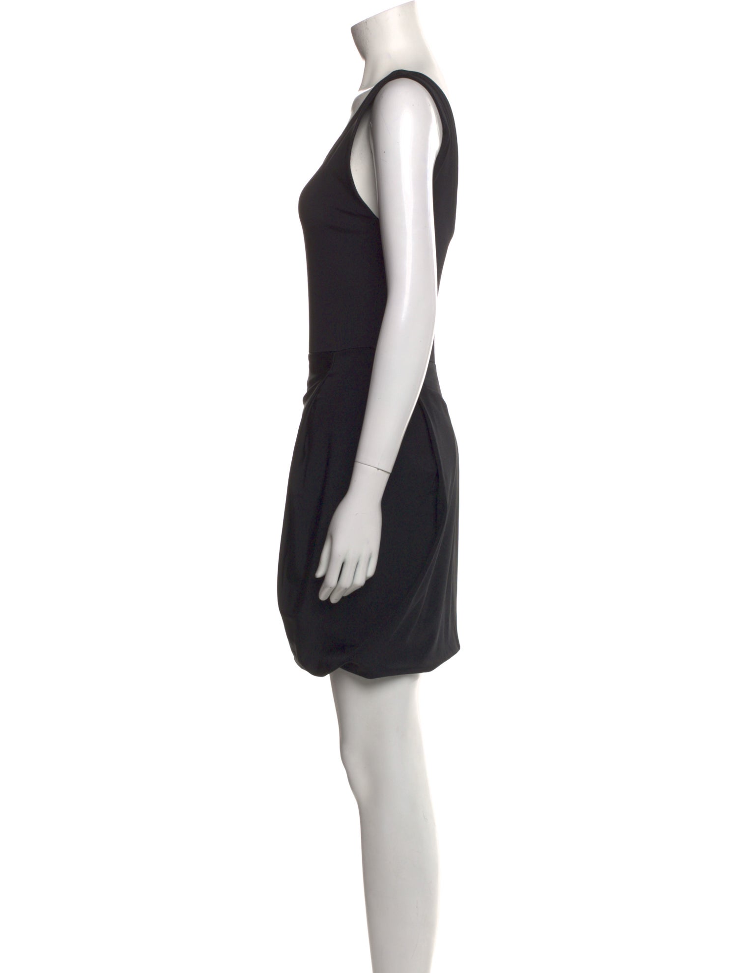 Issey Miyake Scoop Neck Mini Dress