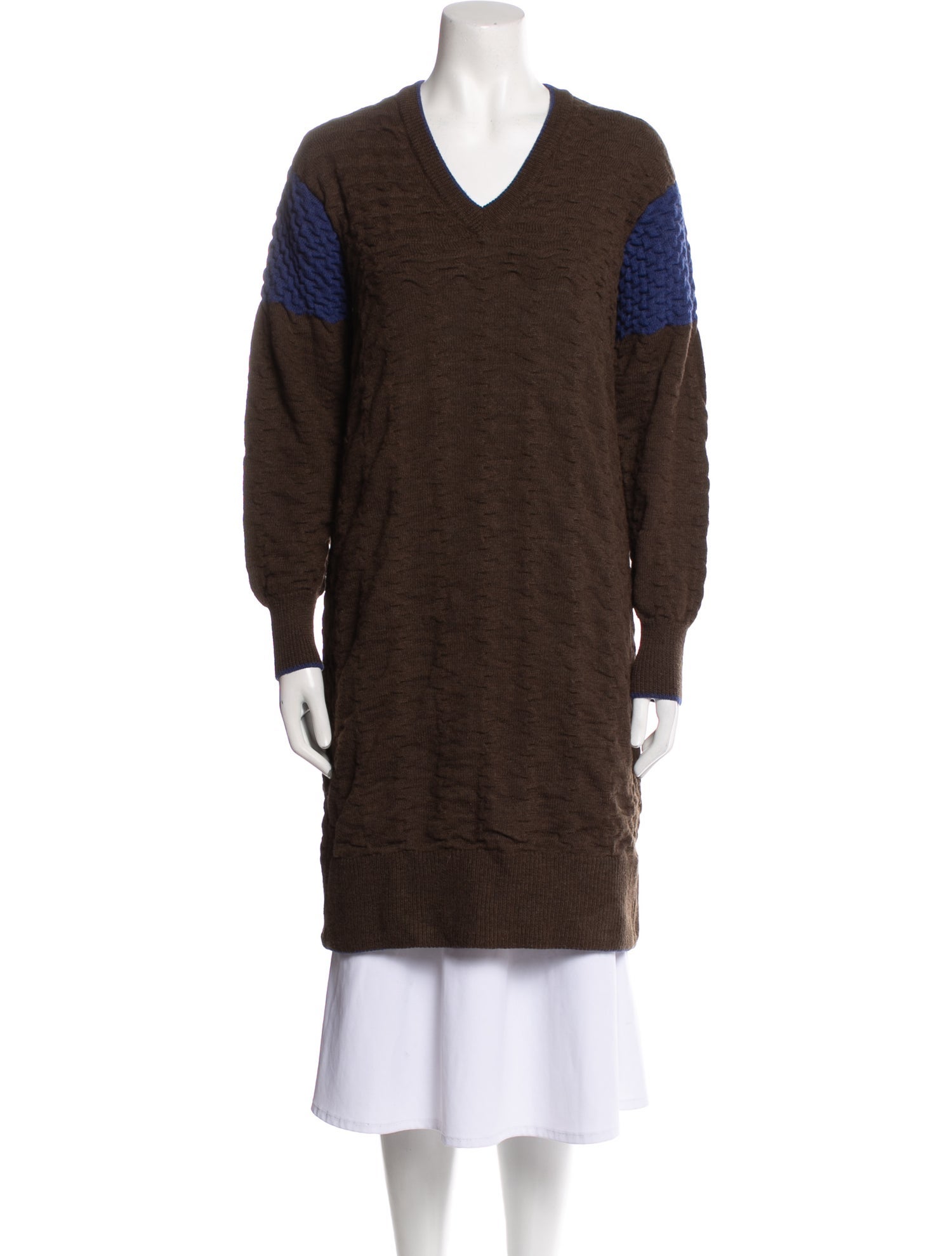 Issey Miyake V-Neck Mini Dress