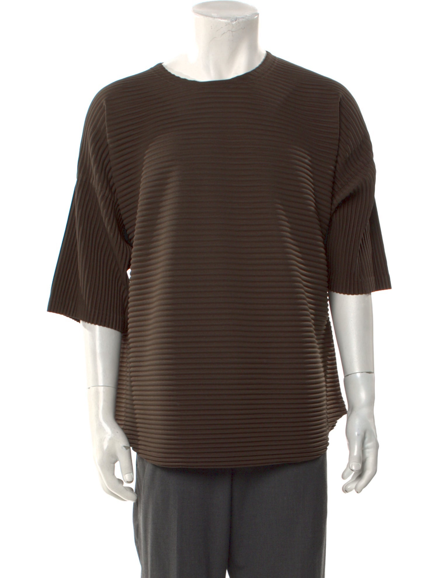 Issey Miyake Crew Neck Short Sleeve T-Shirt