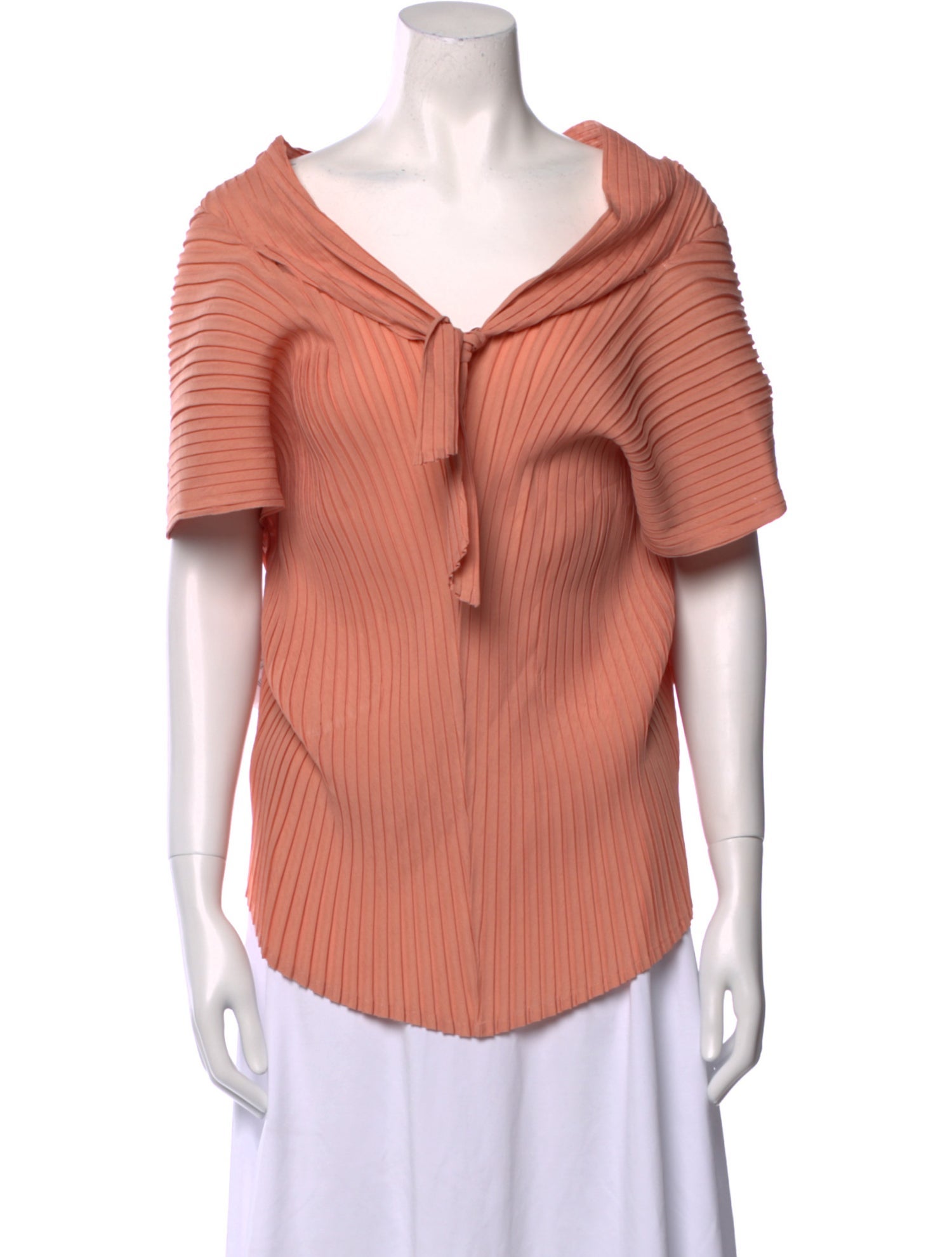 Issey Miyake Square Neckline Short Sleeve Top w/ Tags