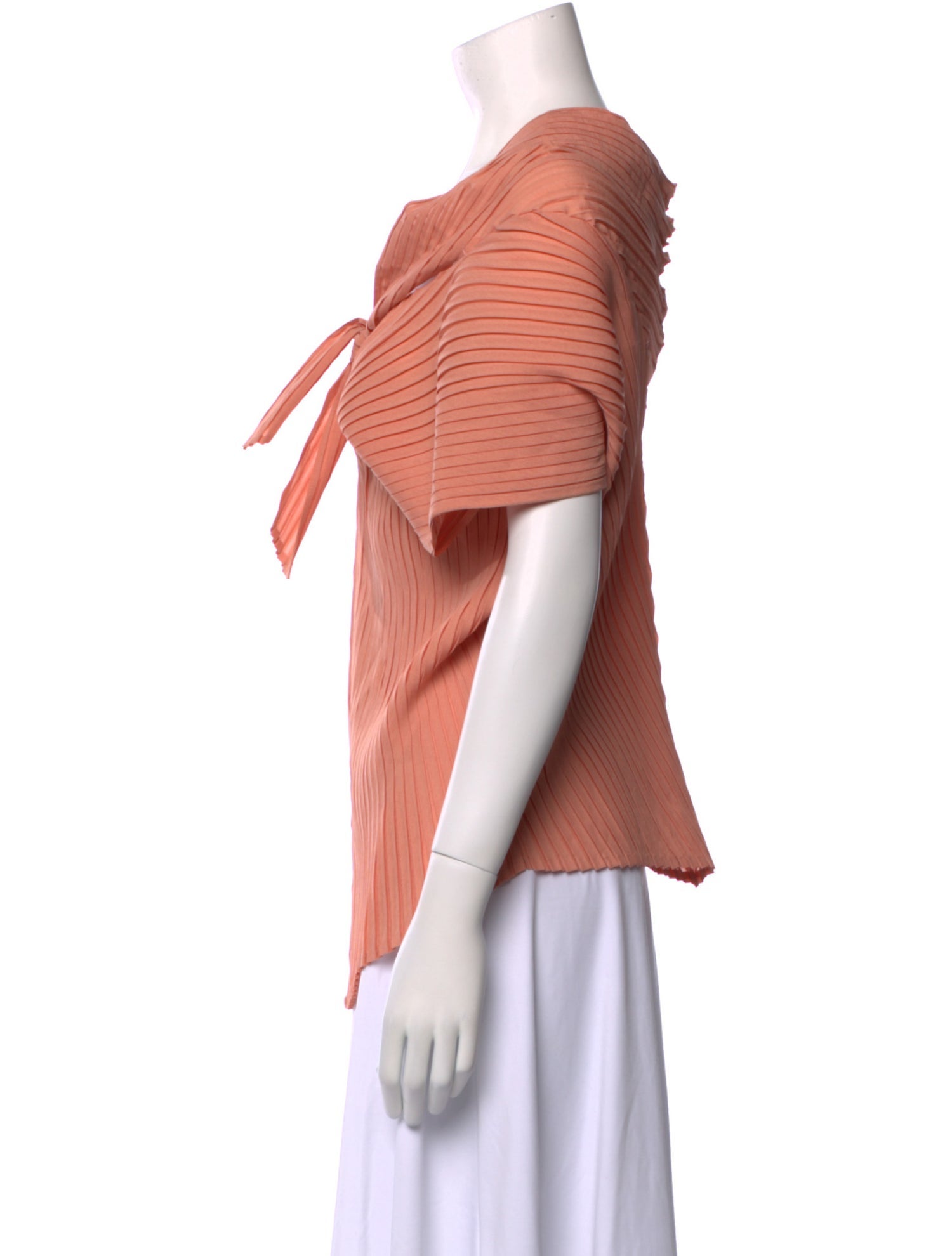 Issey Miyake Square Neckline Short Sleeve Top w/ Tags