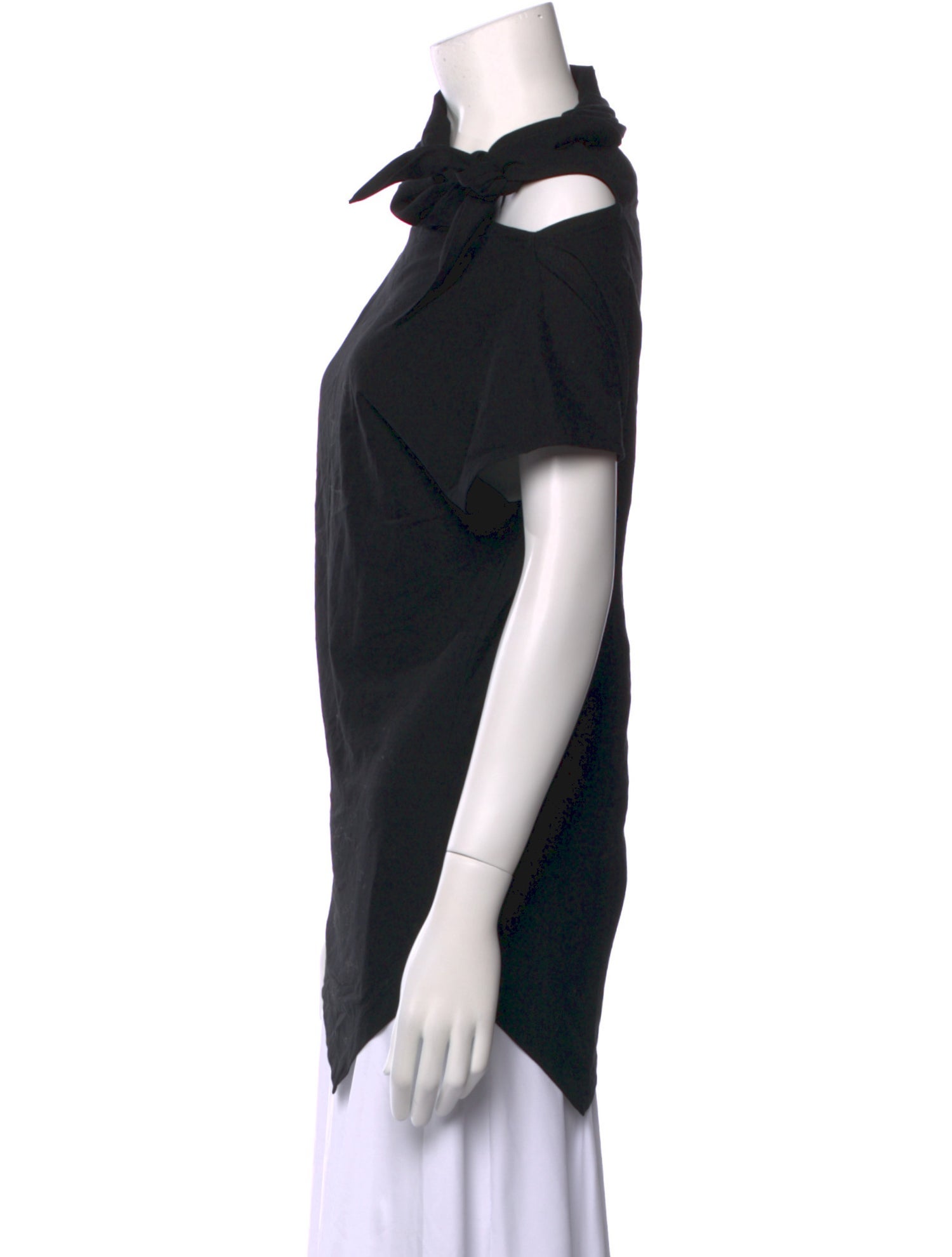 Issey Miyake Cowl Neck Short Sleeve Top w/ Tags