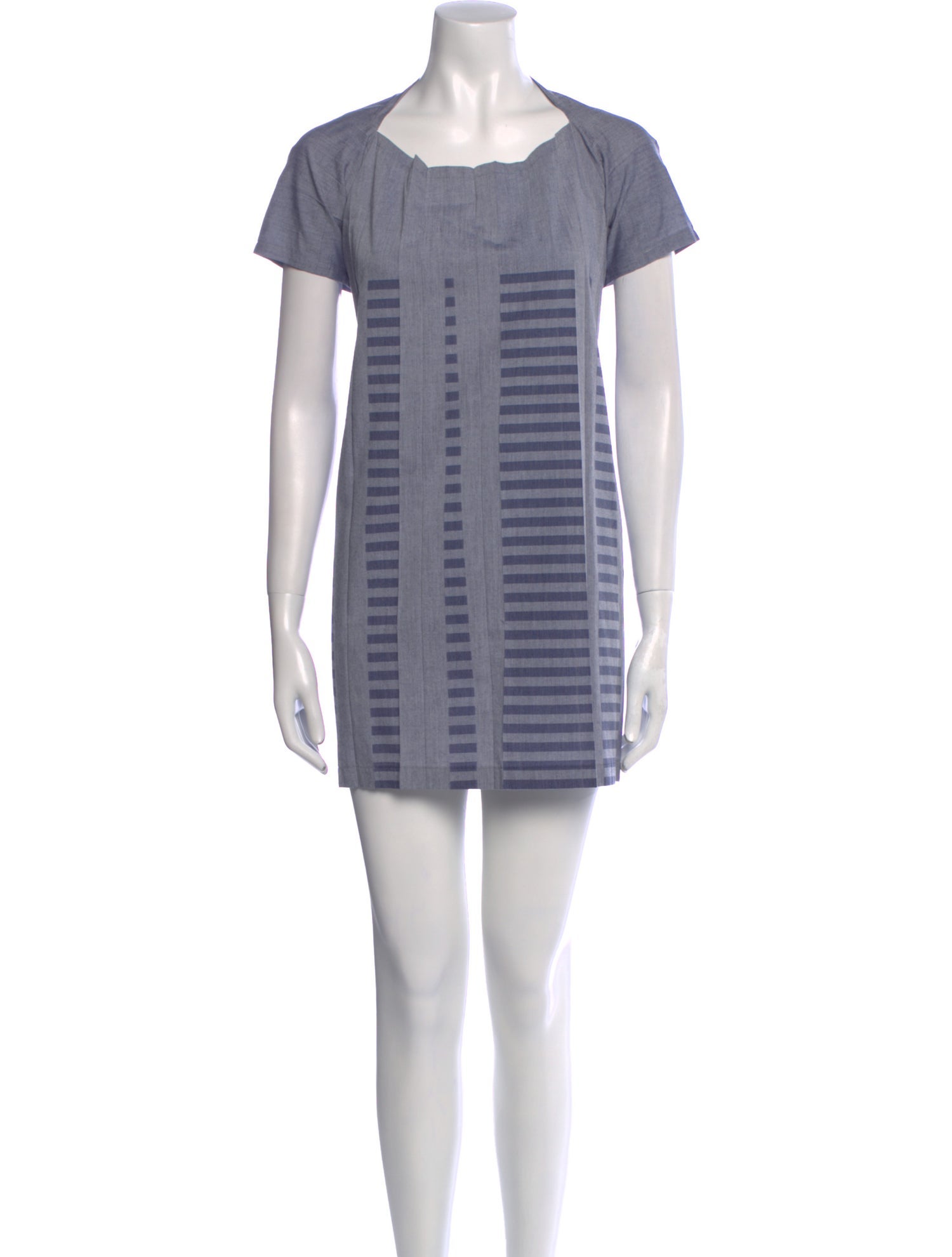 Issey Miyake Striped Mini Dress