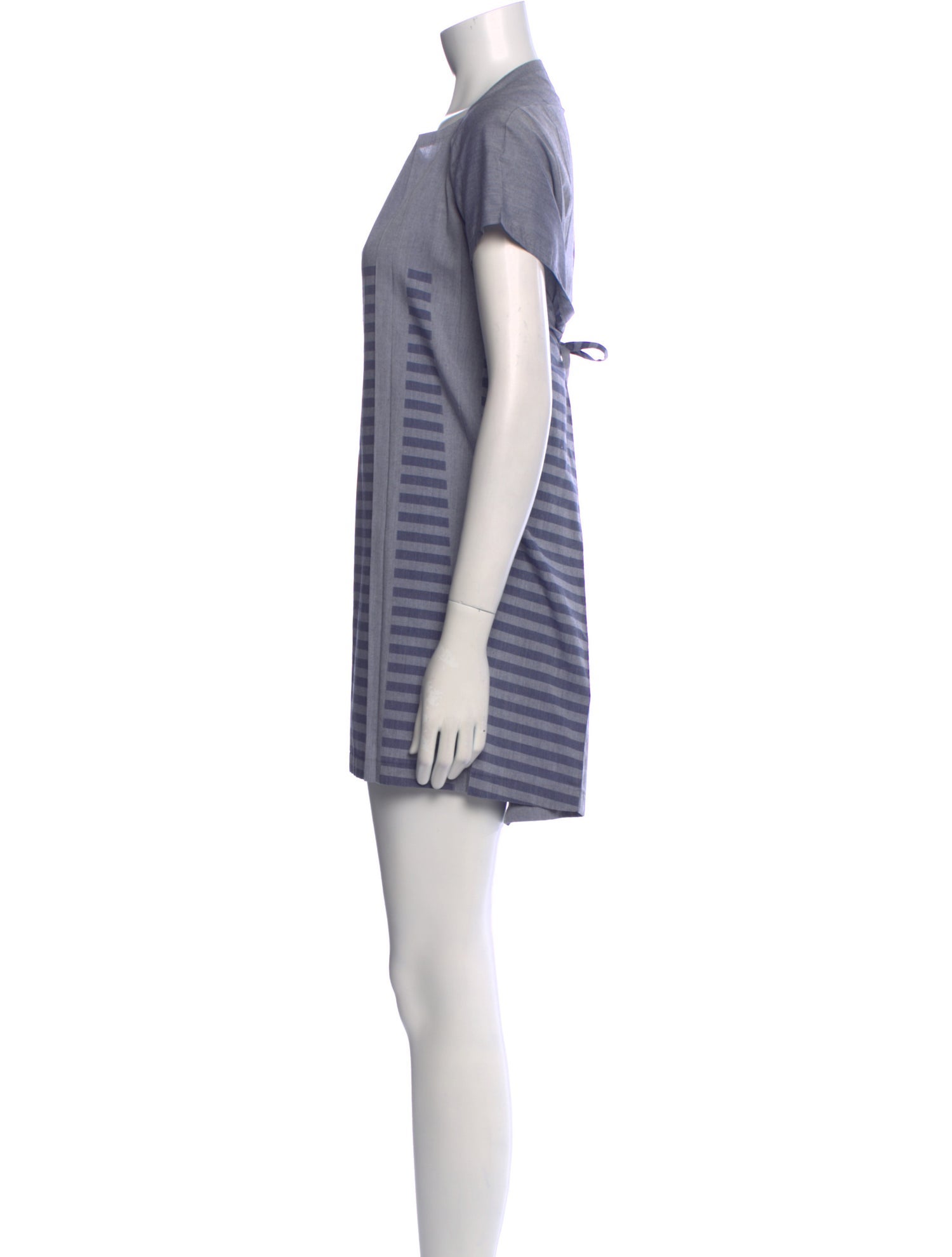 Issey Miyake Striped Mini Dress