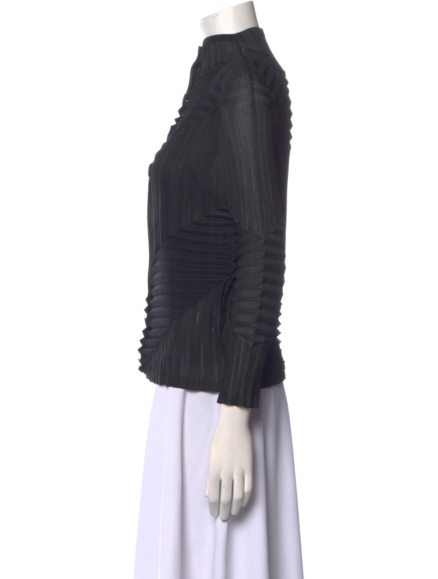 Issey Miyake Me Mock Neck Long Sleeve Sweatshirt