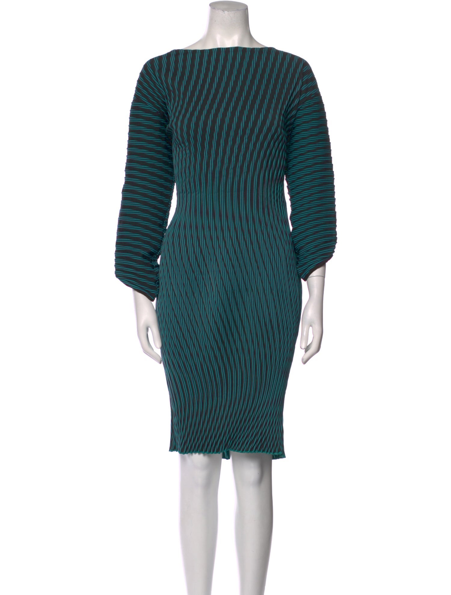 Issey Miyake Striped Knee-Length Dress