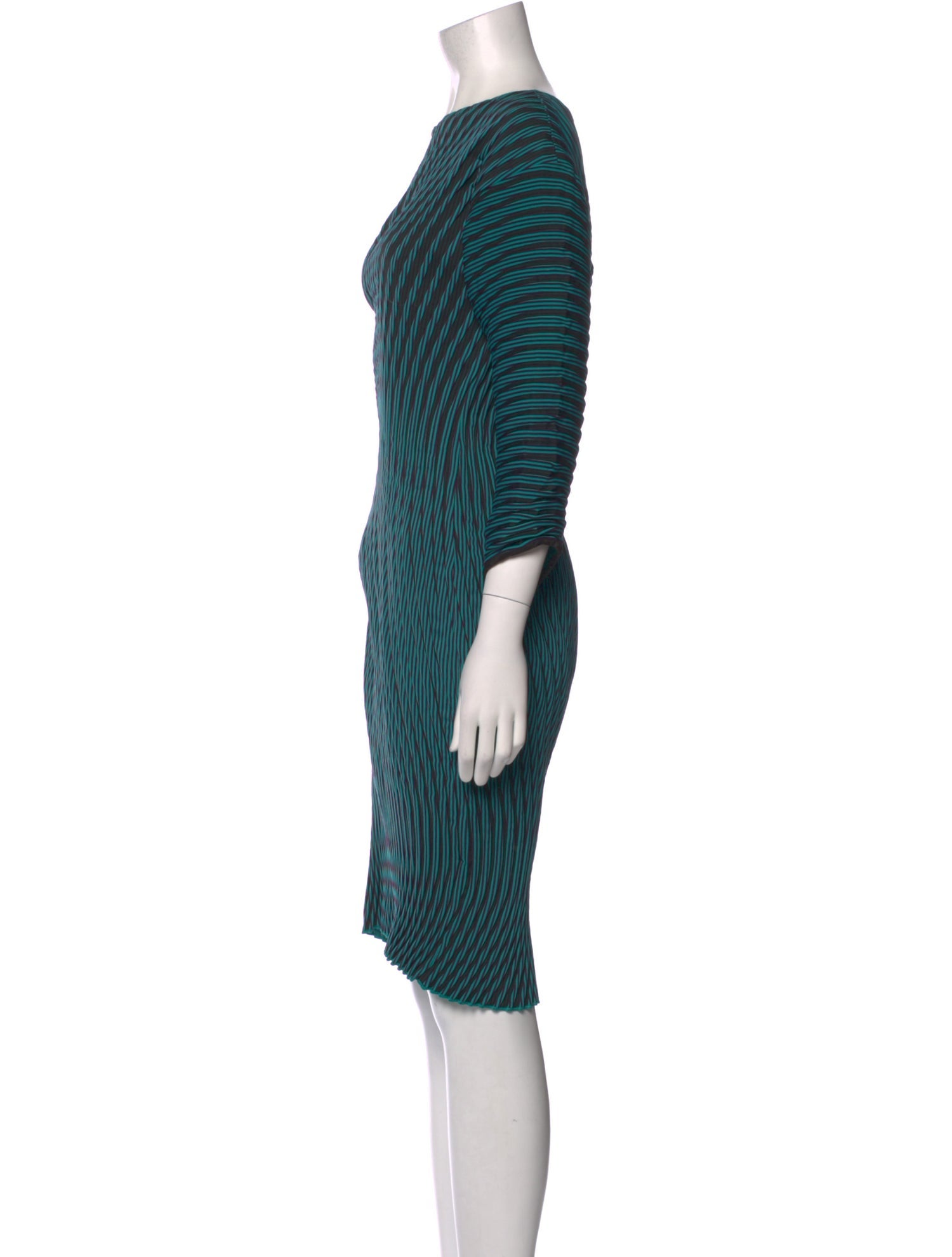 Issey Miyake Striped Knee-Length Dress