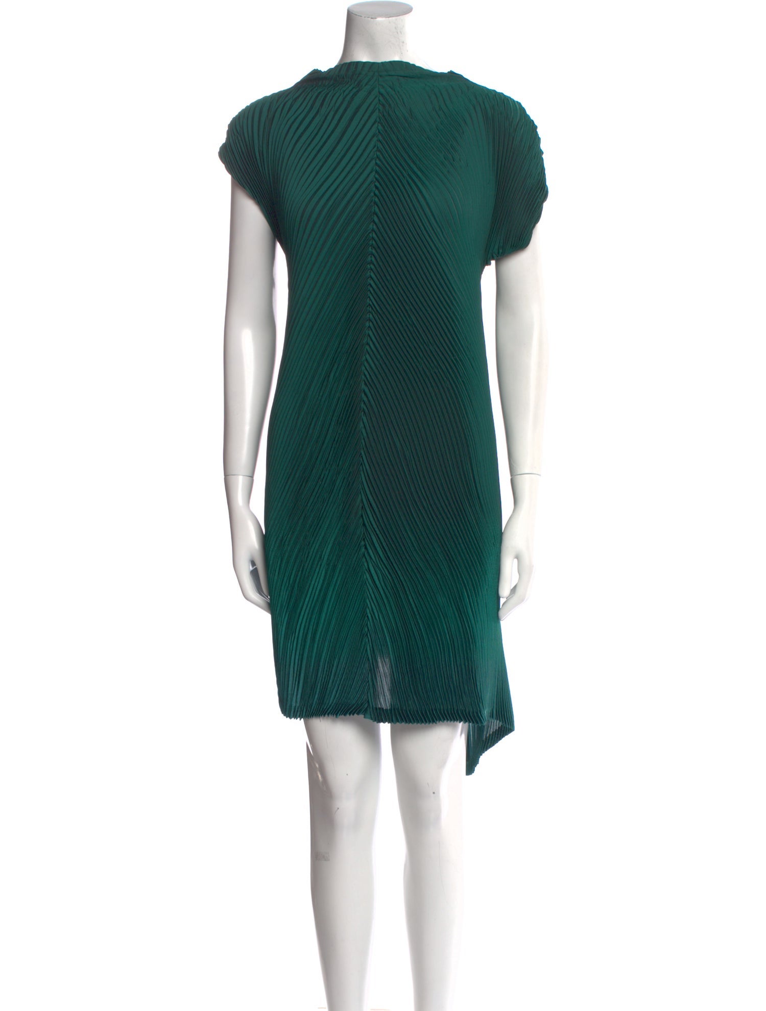 Issey Miyake Mock Neck Midi Length Dress