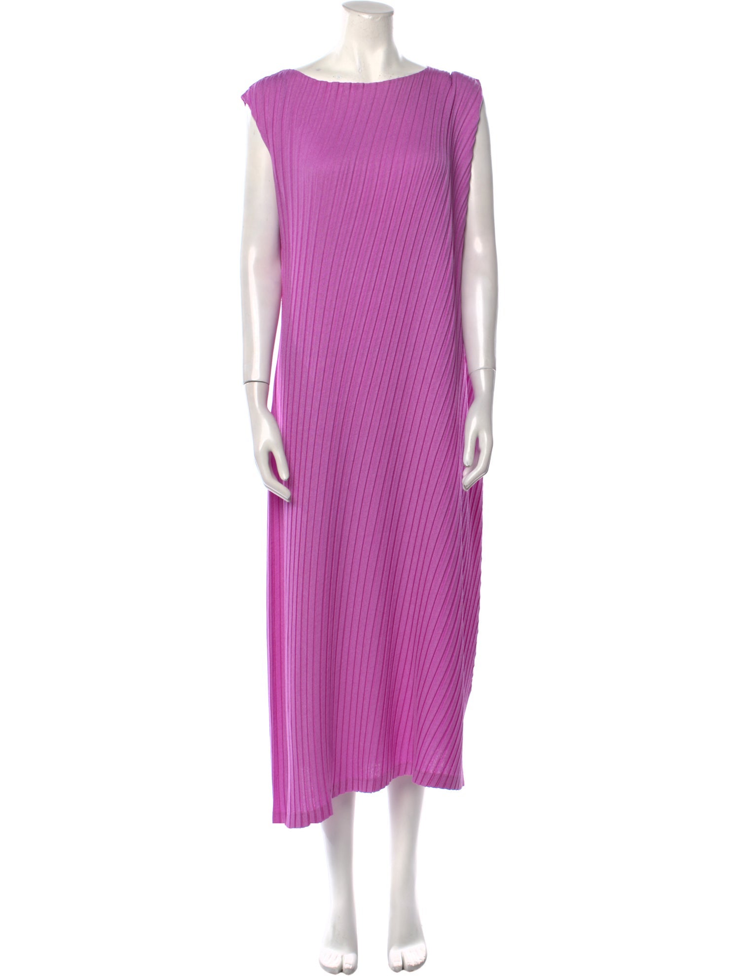 Issey Miyake Bateau Neckline Long Dress