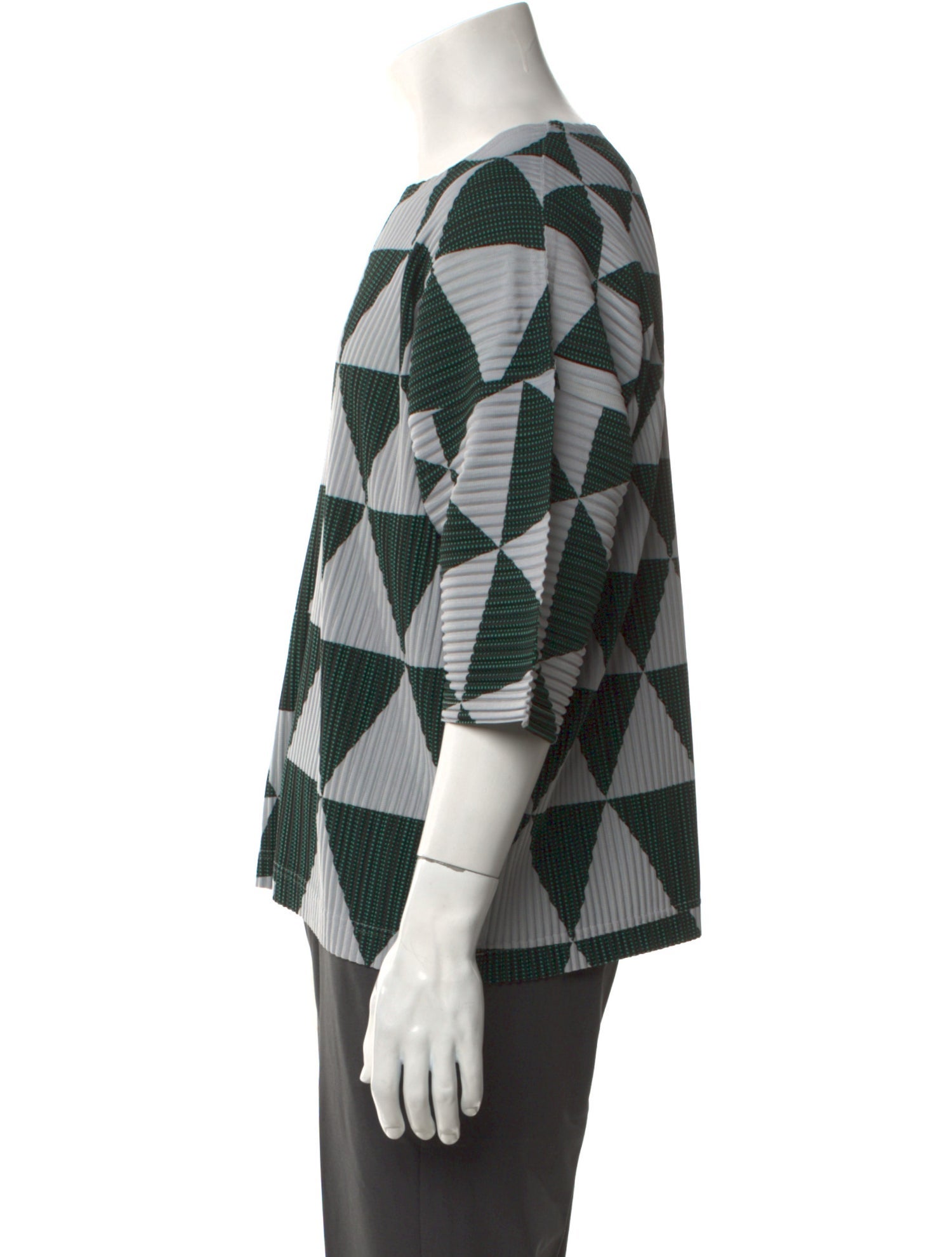 HOMME PLISSÉ ISSEY MIYAKE Colorblock Pattern Short Sleeve Shirt